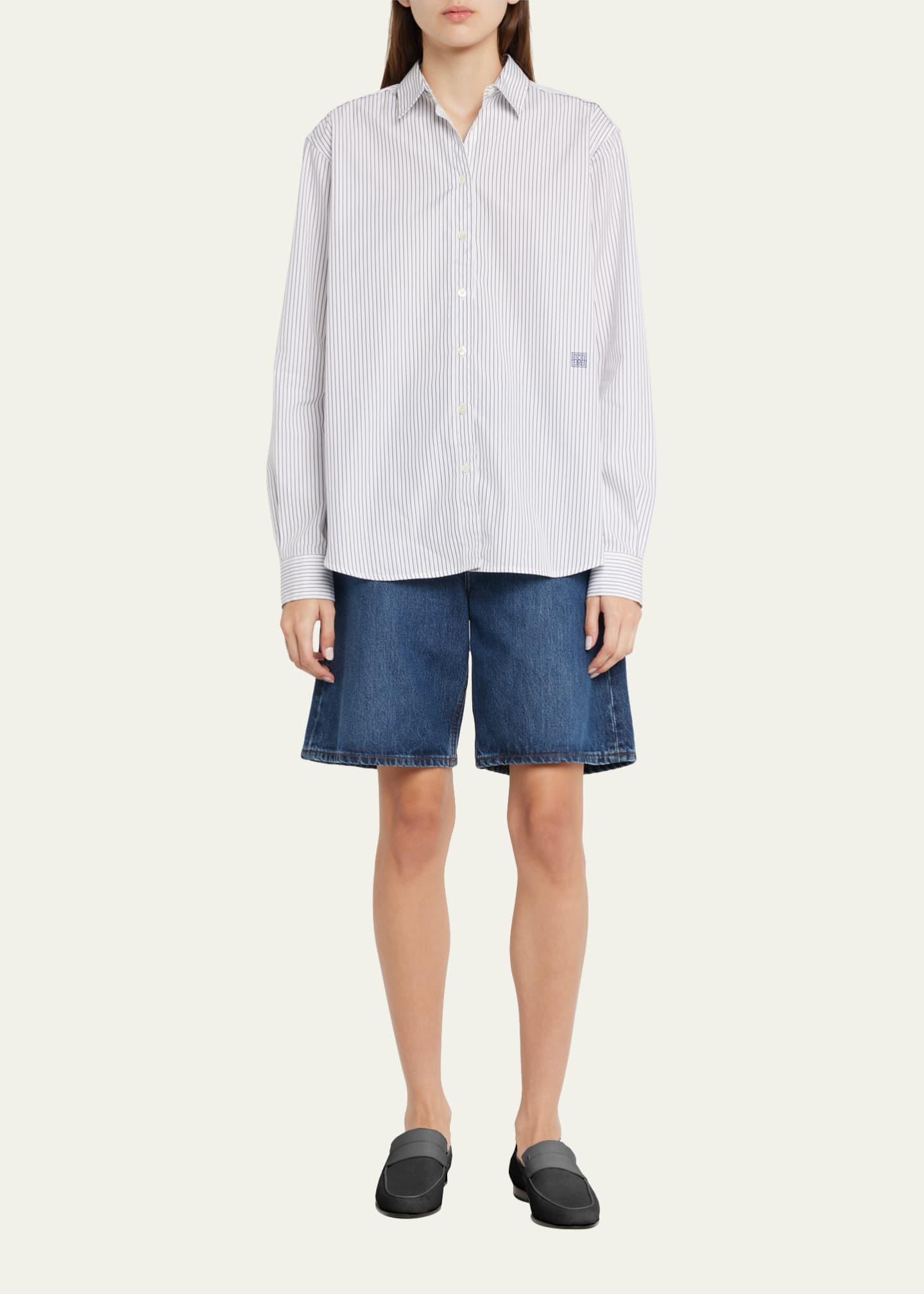 Toteme The Canvas Penny Loafers Bergdorf Goodman