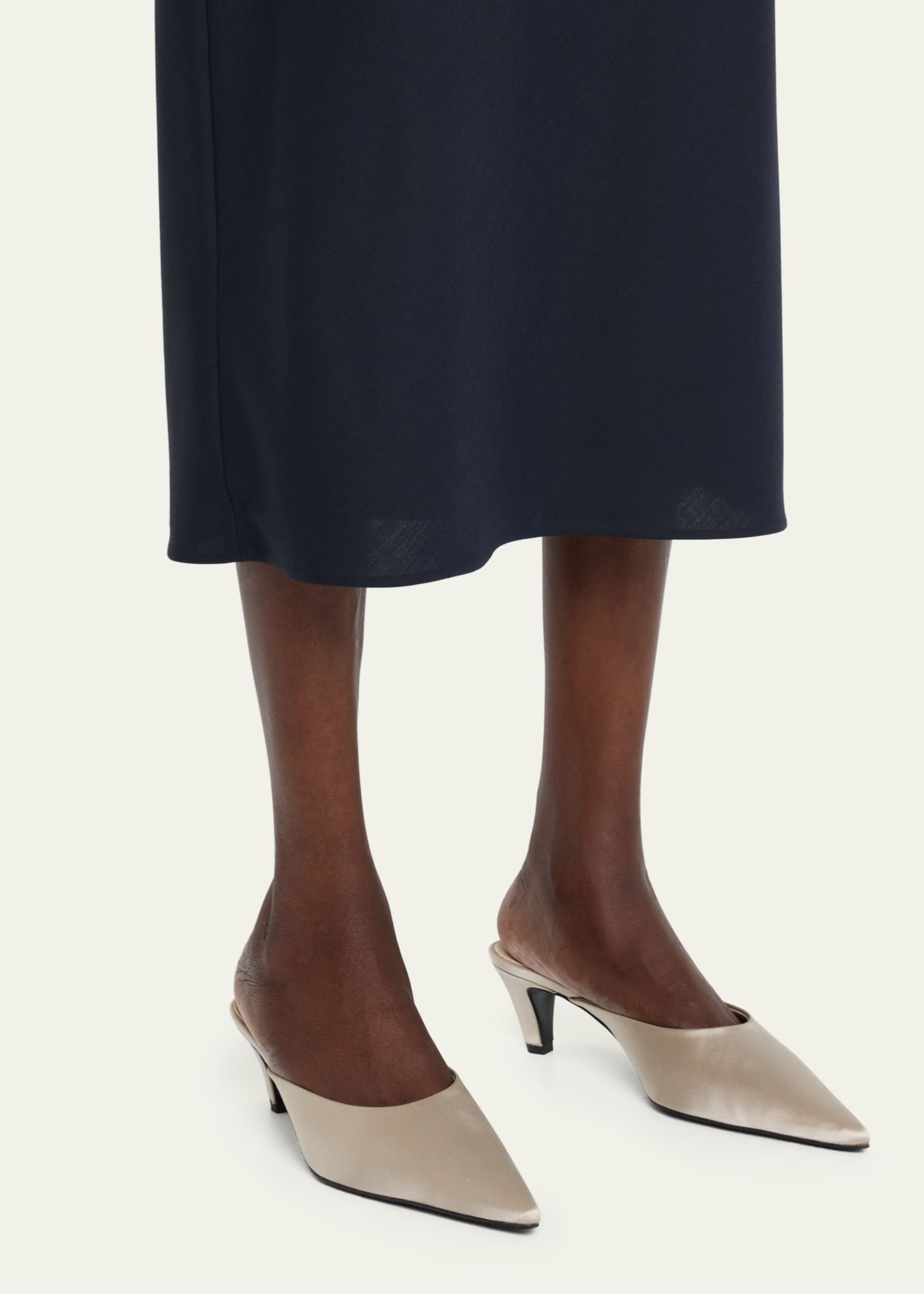 Toteme Satin Mules Bergdorf Goodman