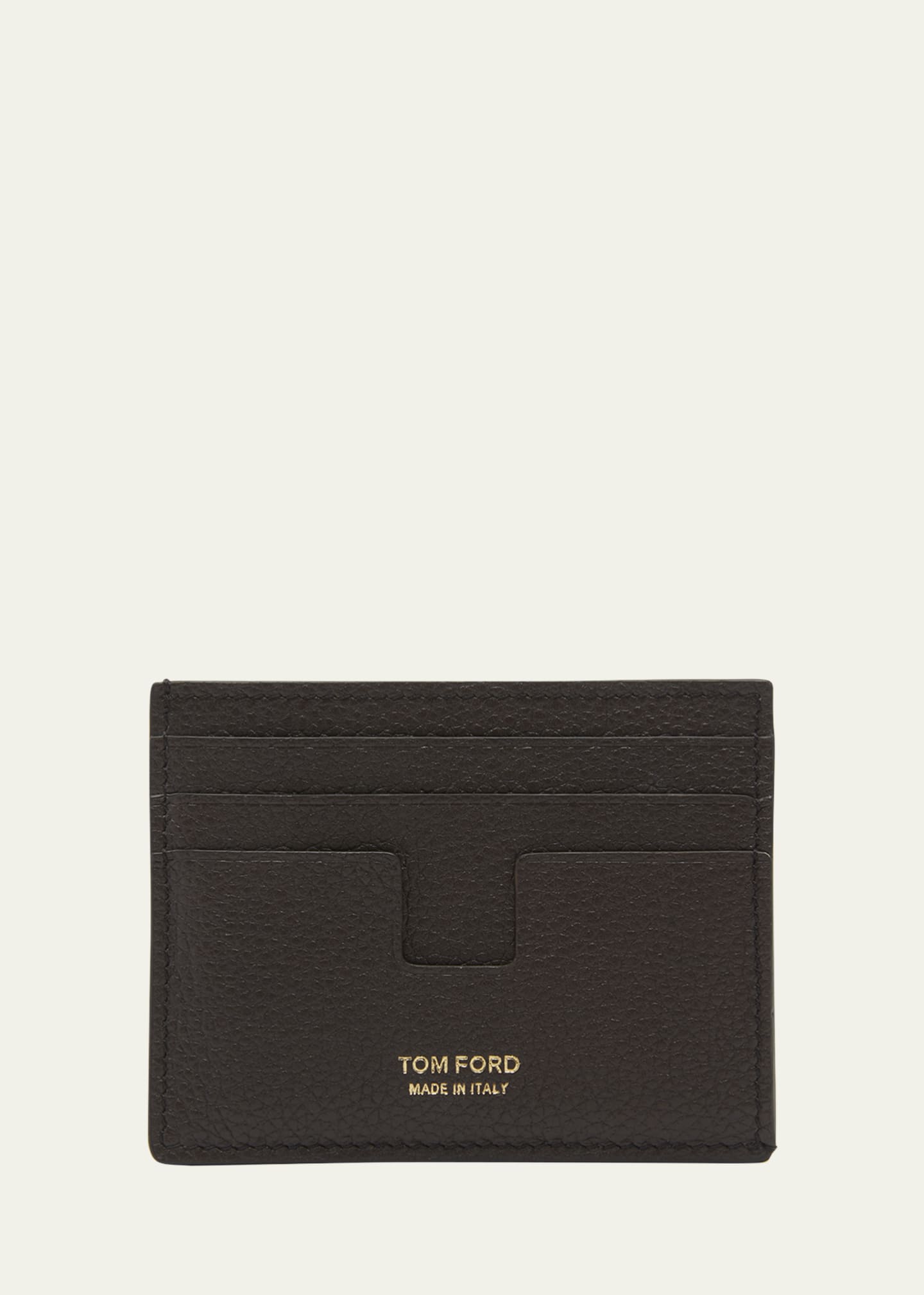 TOM FORD Men s T Line Two Tone Leather Card Holder Bergdorf Goodman