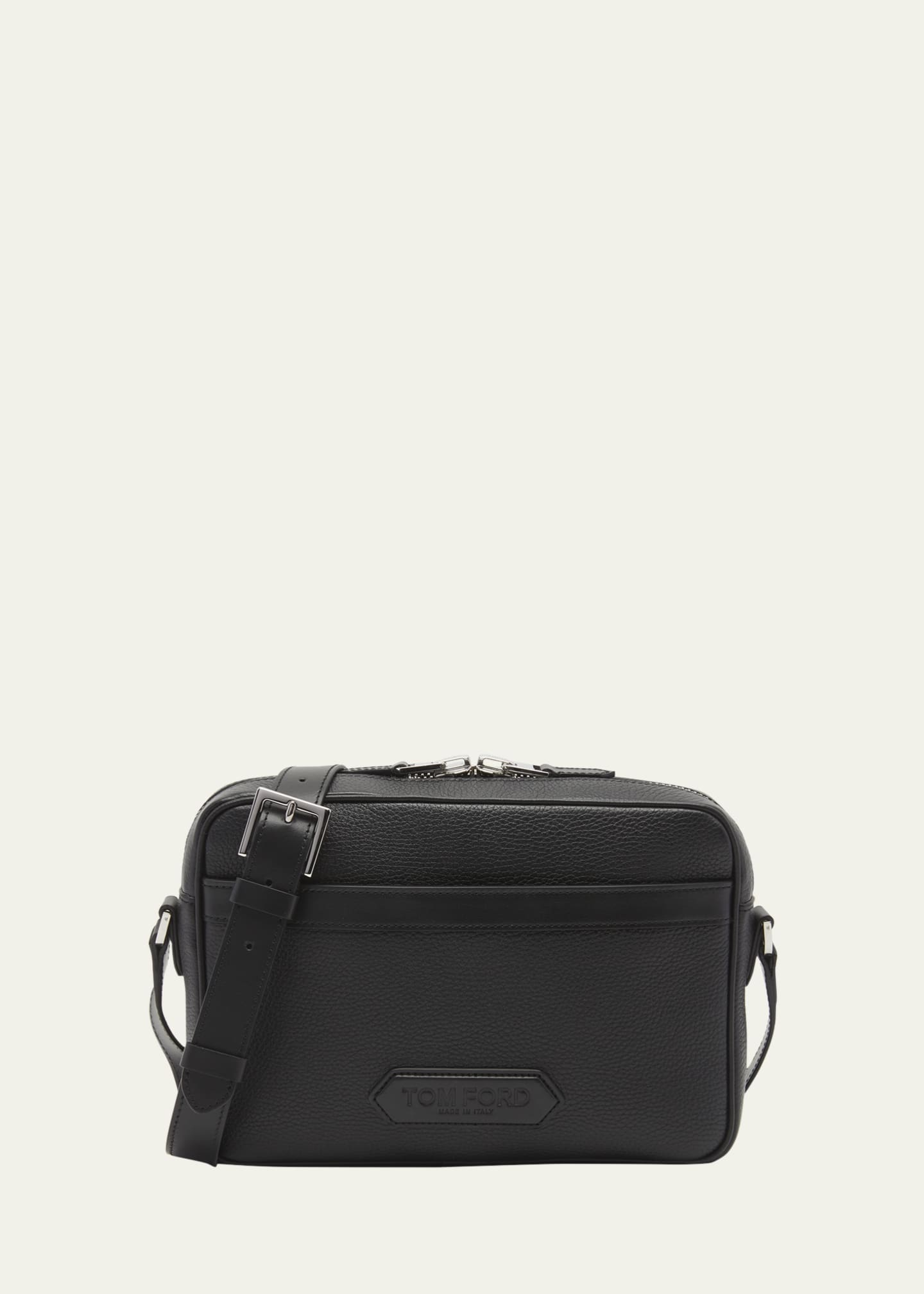 TOM FORD Men s Small Zip Leather Crossbody Bag Bergdorf Goodman