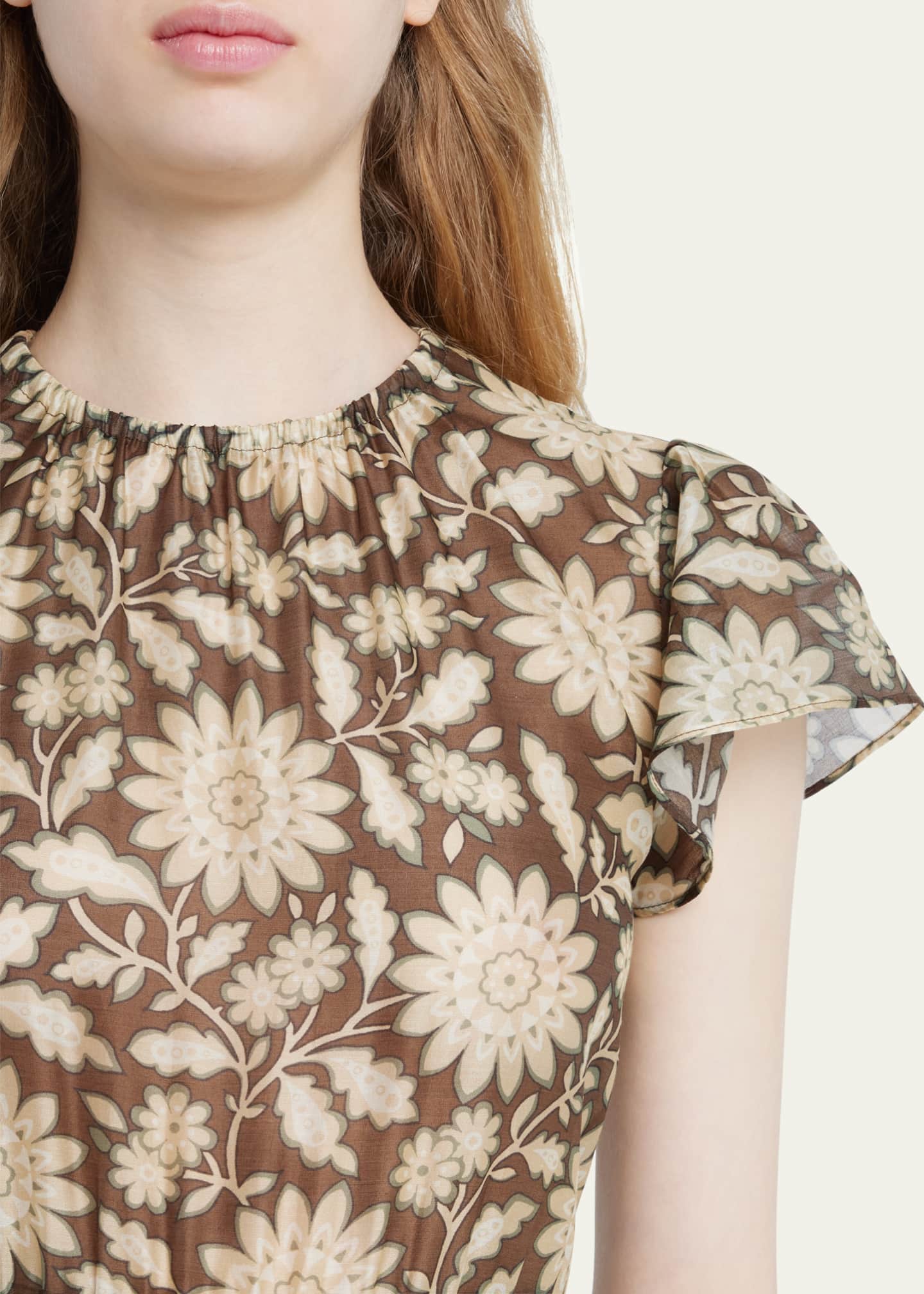 SIR Xanita CapSleeve Cotton Silk Maxi Dress Bergdorf Goodman