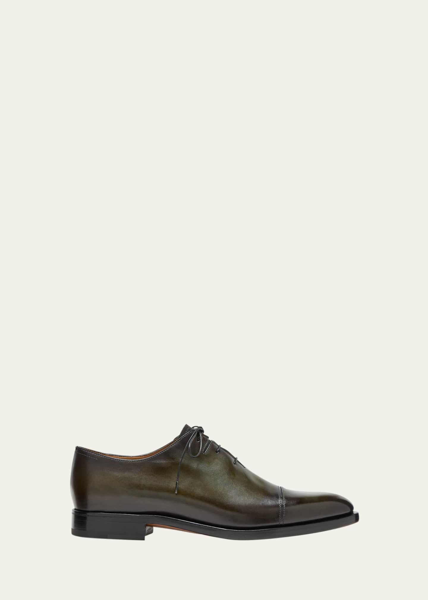 Berluti Men's Equilibre Cap-Toe Leather Oxfords - Bergdorf Goodman