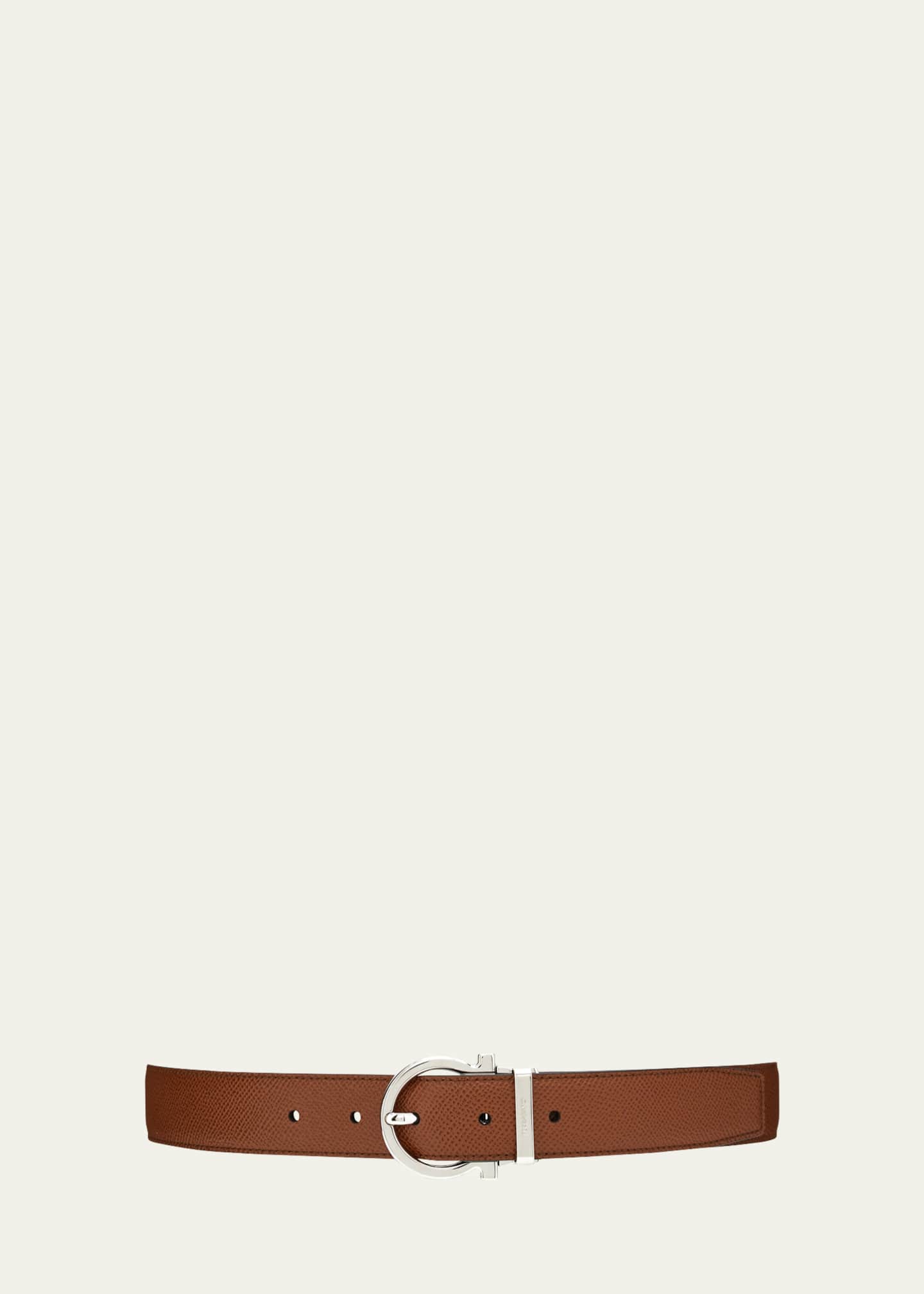 Ferragamo Men's Reversible Leather Gancio-Buckle Belt Image 1 of 2