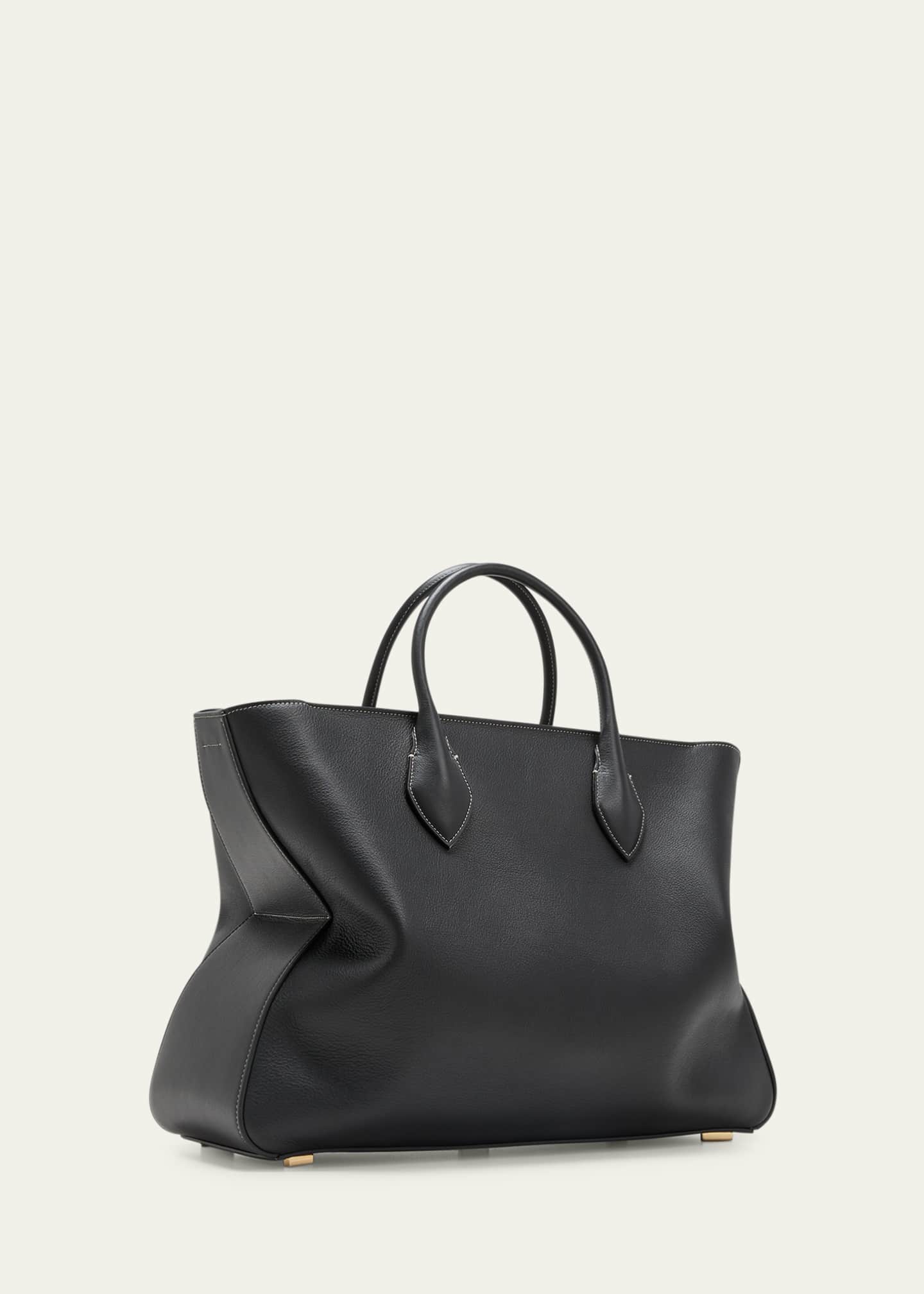 Ferragamo Men's Large Leather Tote Bag Image 3 of 5