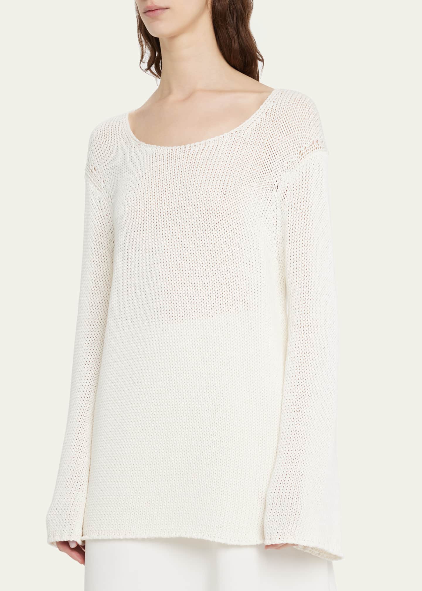 Lafayette 148 New York ScoopNeck LooseKnit Sweater Bergdorf Goodman