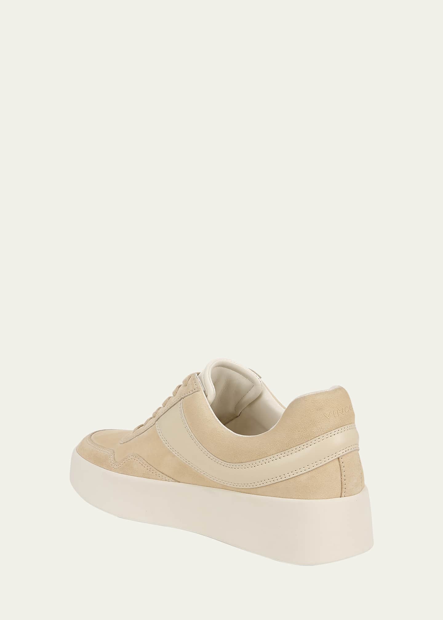 Vince Warren Mixed Leather Court Sneakers Bergdorf Goodman