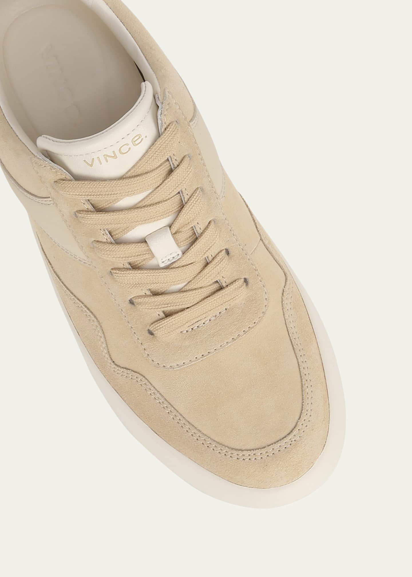 Vince Warren Mixed Leather Court Sneakers Bergdorf Goodman