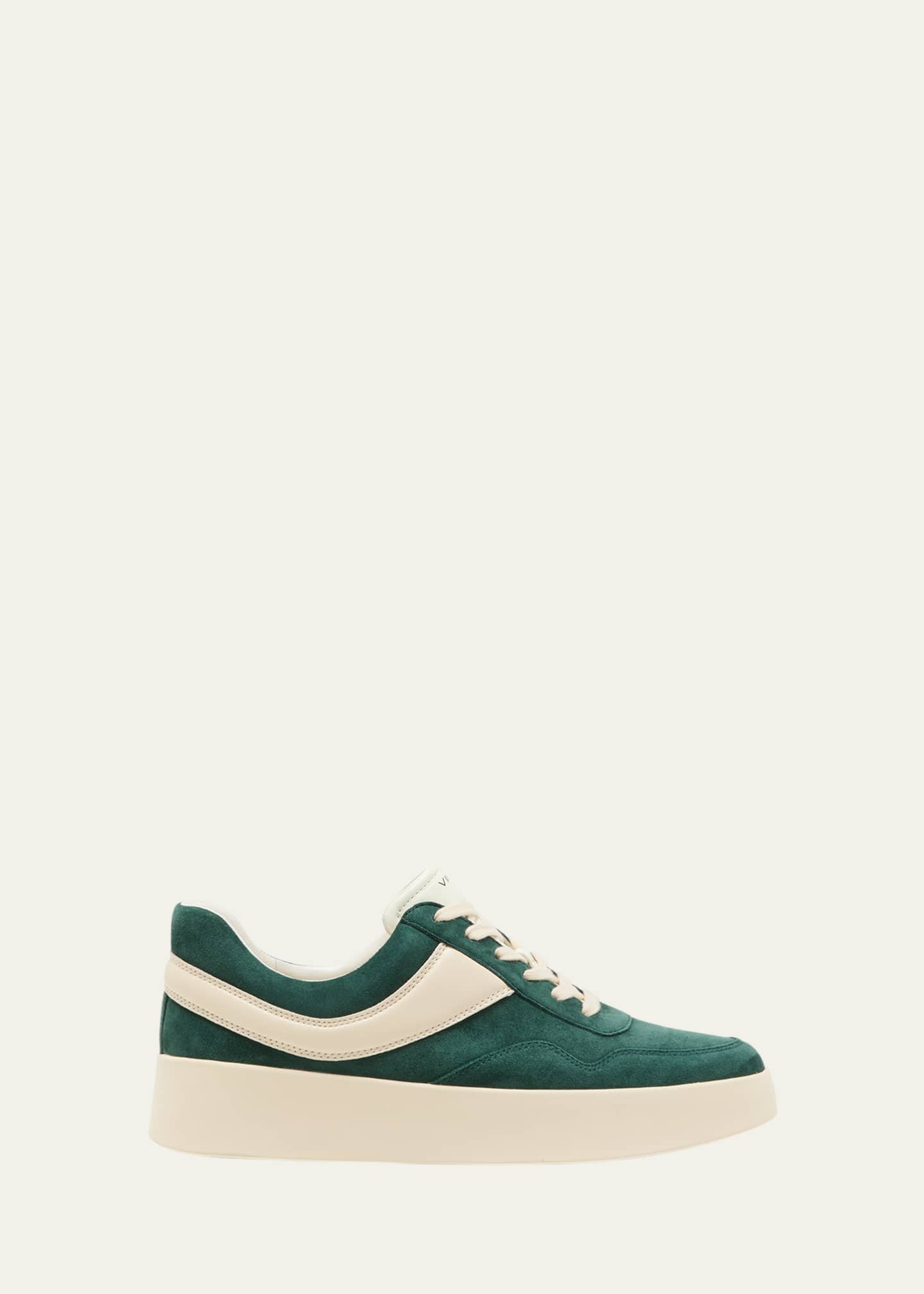 Vince Warren Mixed Leather Court Sneakers Bergdorf Goodman