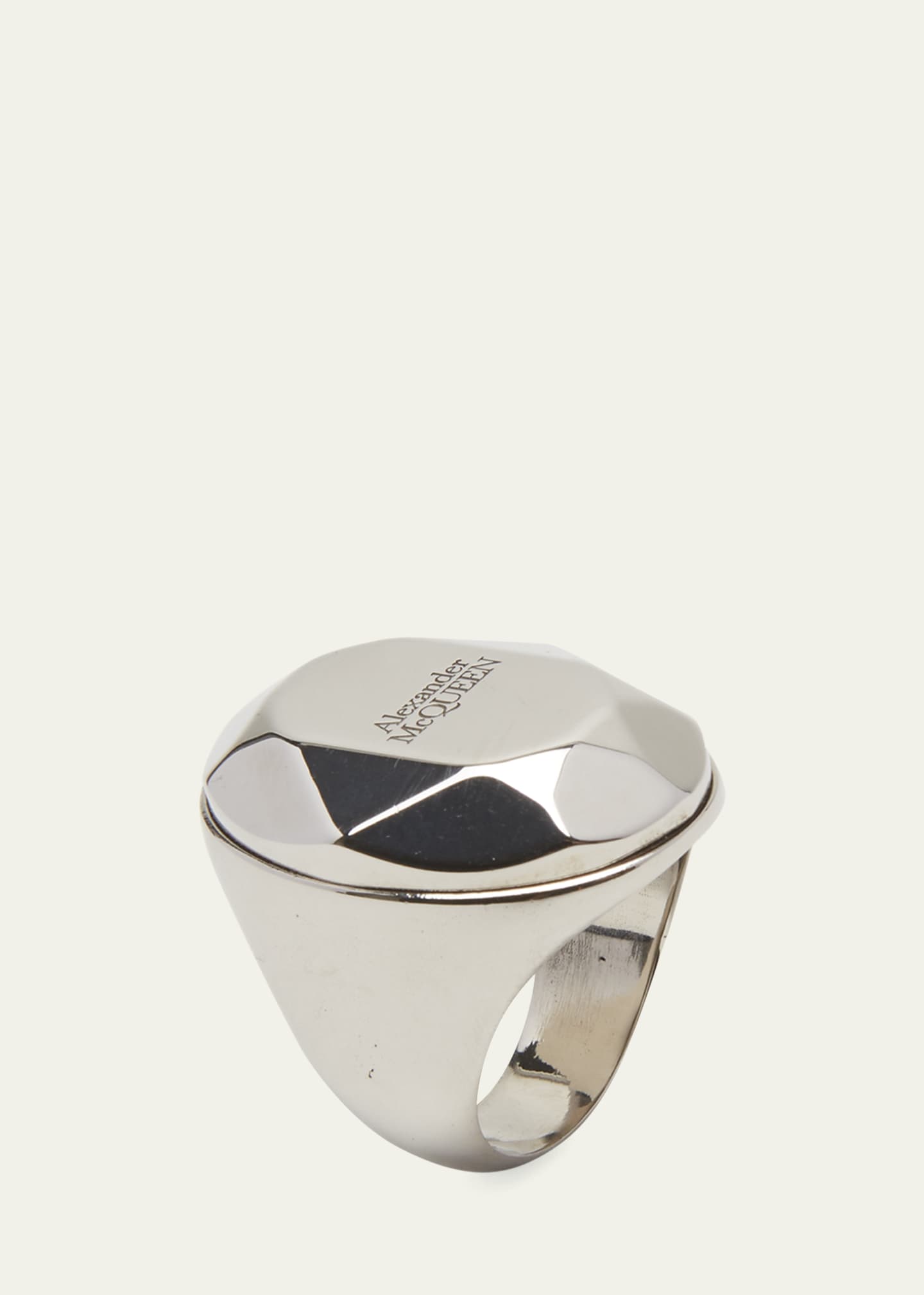 Alexander McQueen Men s Faceted Stone Signet Ring Bergdorf Goodman