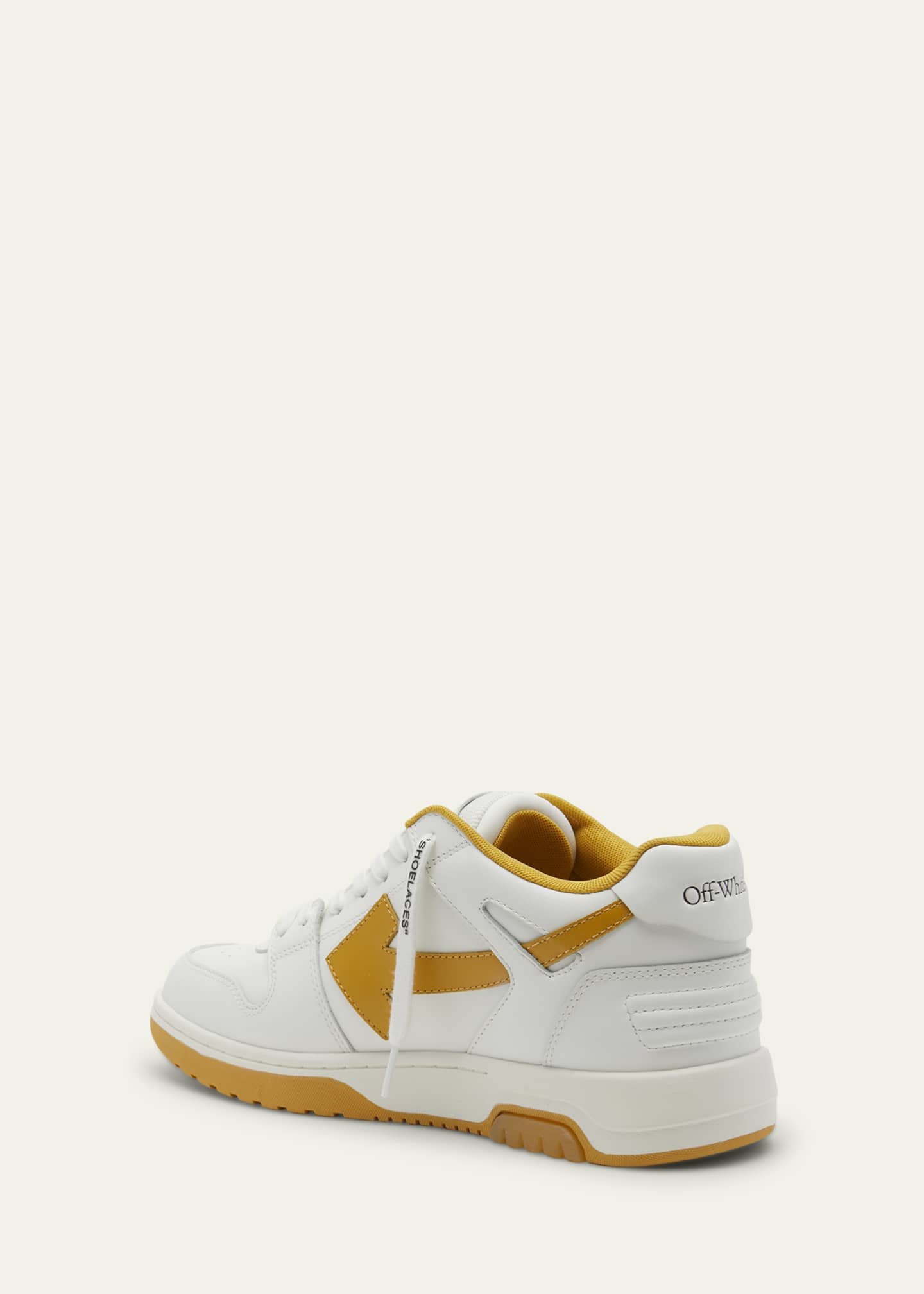 Off-White Out Of Office Ooo Black / Yellow Low Top Sneakers