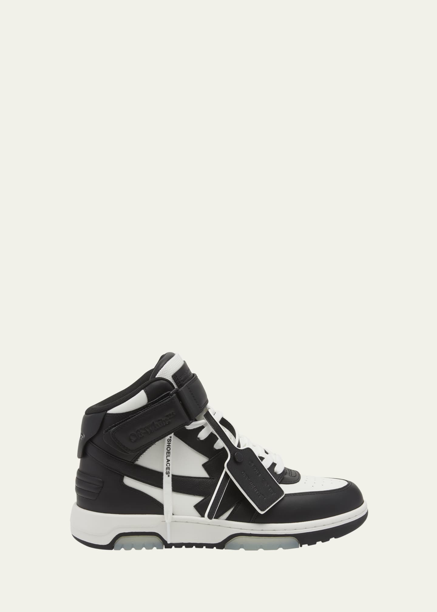 Out Of Office leather sneakers in black - Off White