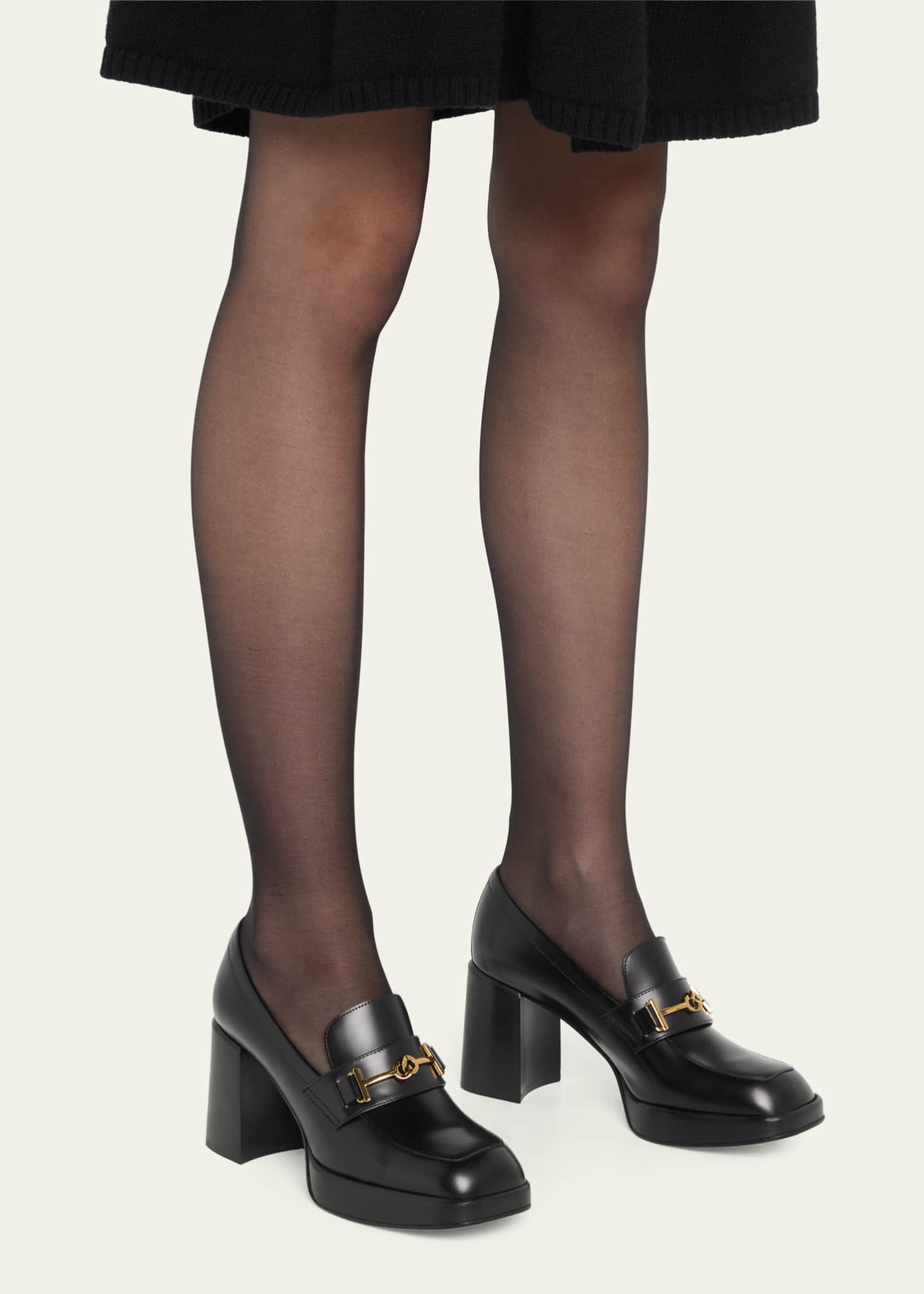 Tod's block cheap heel loafer