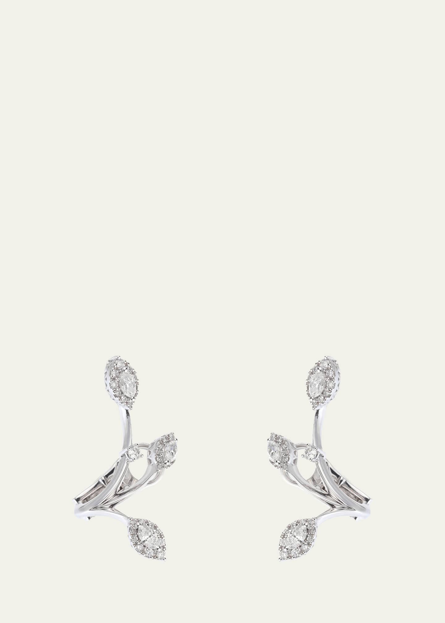 Yeprem 18K White Gold Diamond Earrings Image 1 of 2