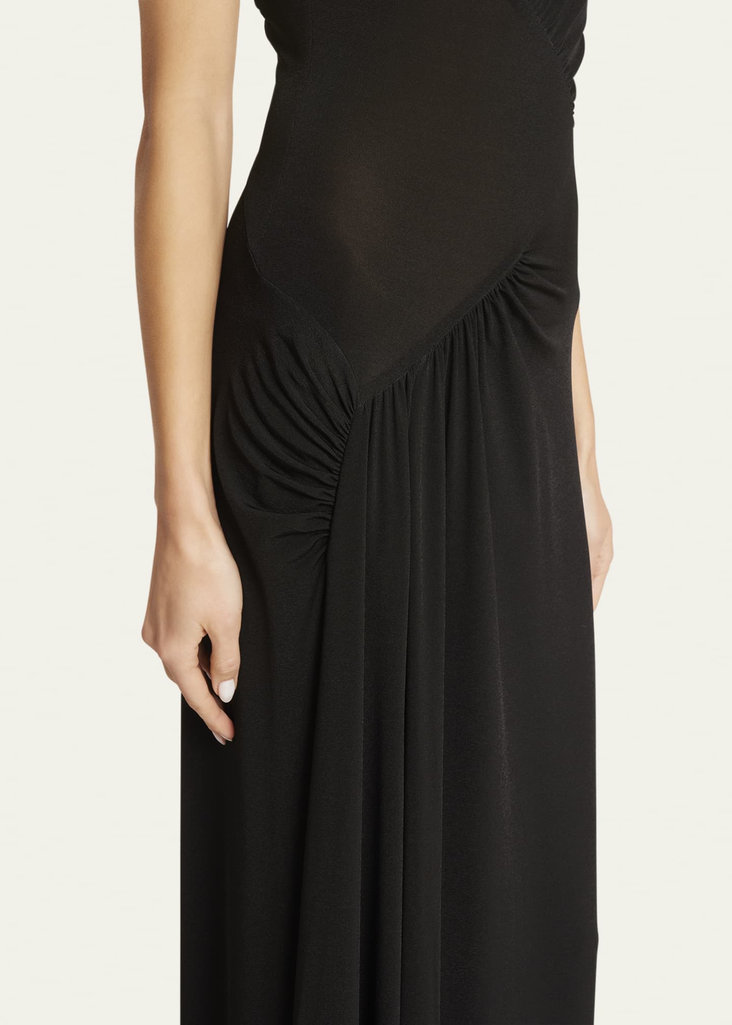 Givenchy Draped Jersey Gown with Sheer Inset Detail - Bergdorf Goodman