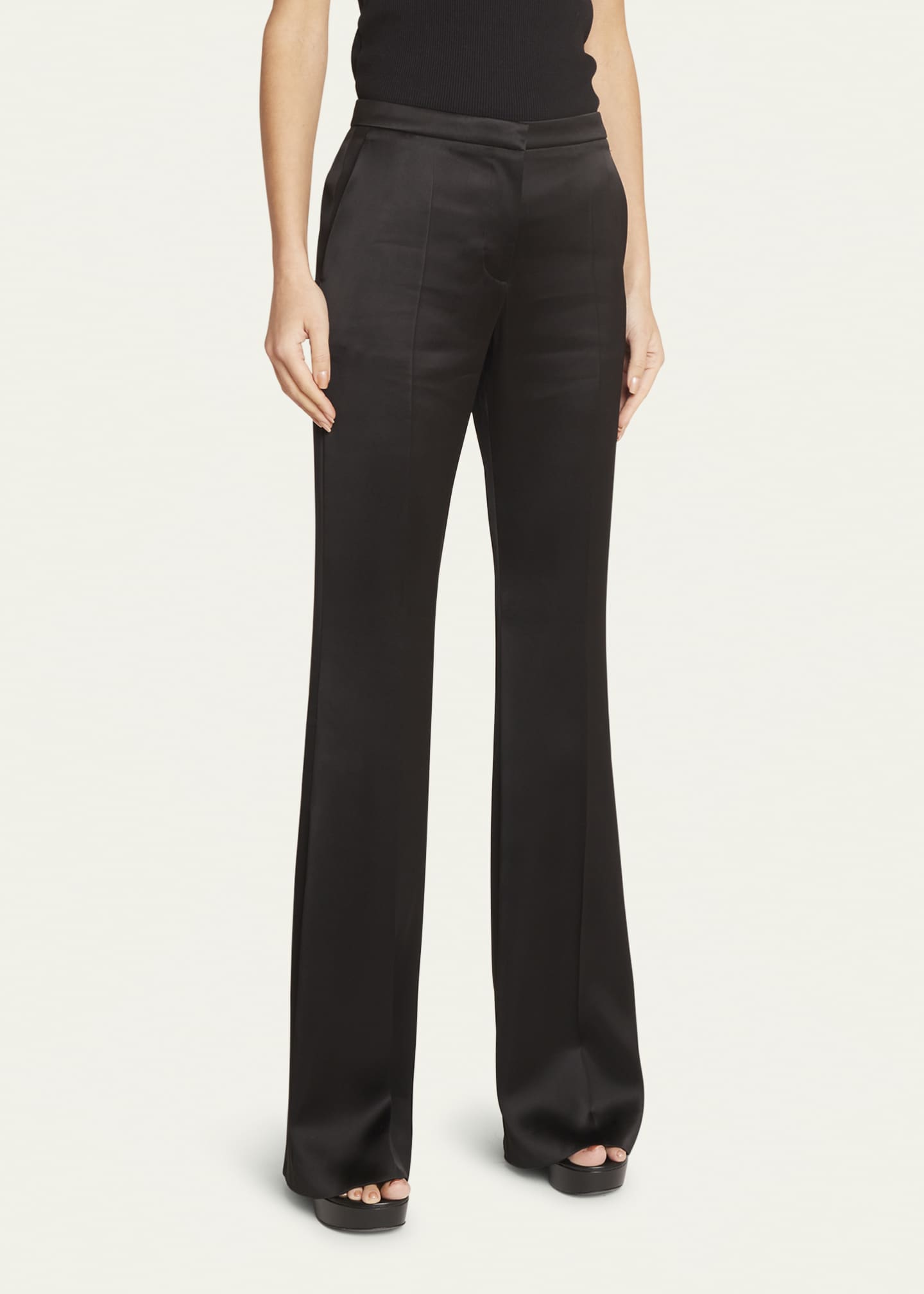 Givenchy Flared Tailoring Satin Pants - Bergdorf Goodman