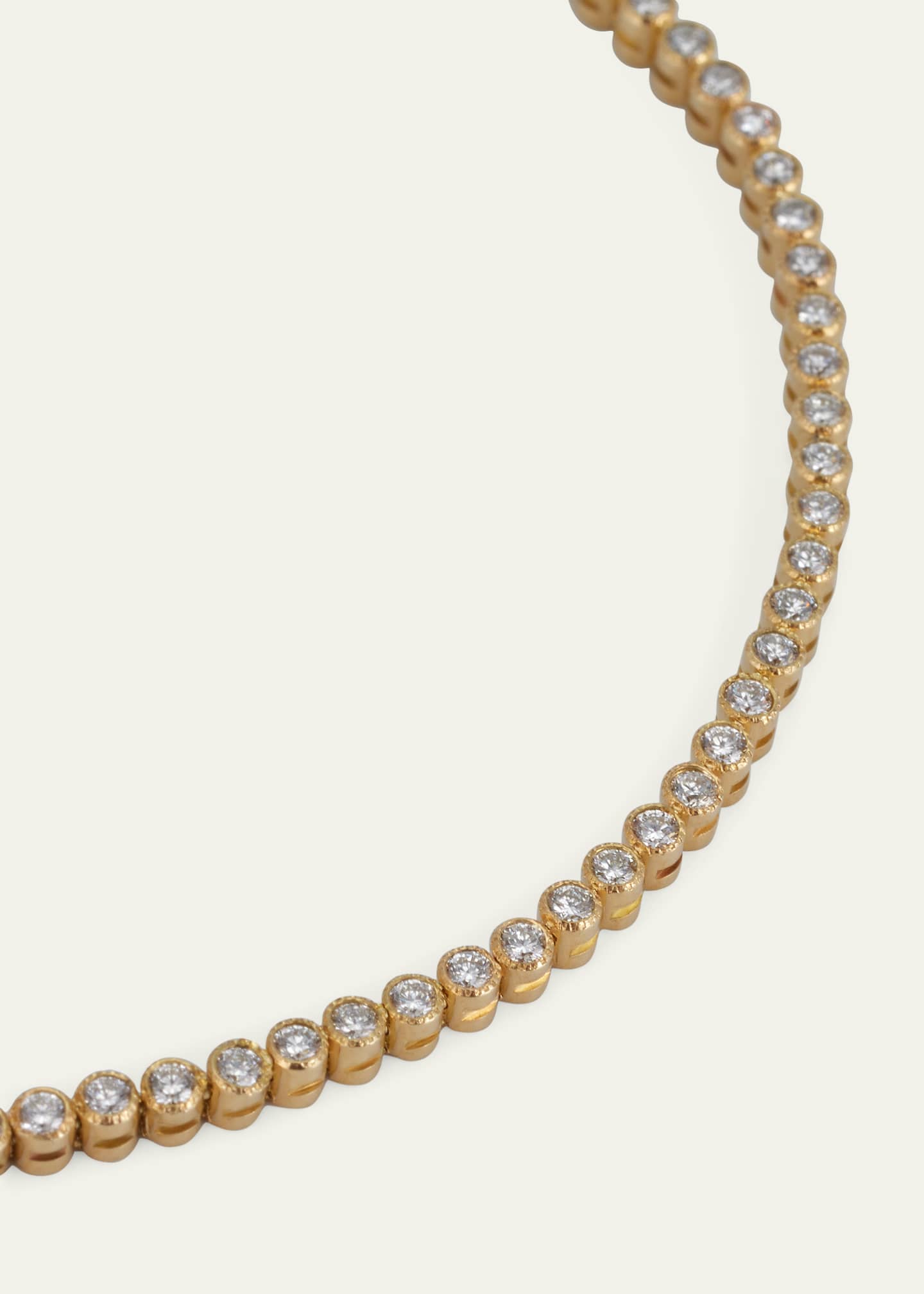 Paul Morelli 18K Yellow Gold Stitch Pinpoint Diamond Tennis Bracelet Image 3 of 4