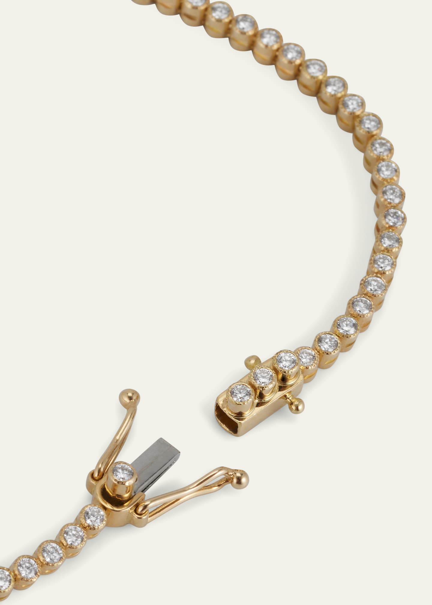 Paul Morelli 18K Yellow Gold Stitch Pinpoint Diamond Tennis Bracelet Image 4 of 4
