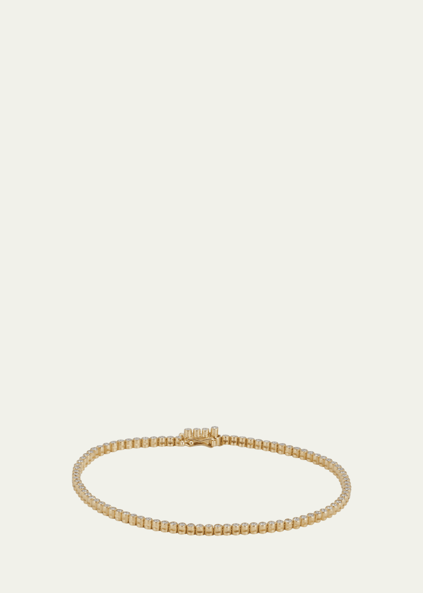 Paul Morelli 18K Yellow Gold Stitch Pinpoint Diamond Tennis Bracelet Image 1 of 4