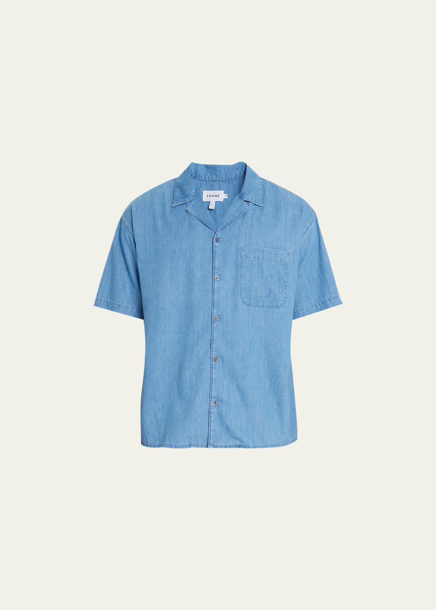 FRAME Men's Denim Camp Shirt Bergdorf Goodman