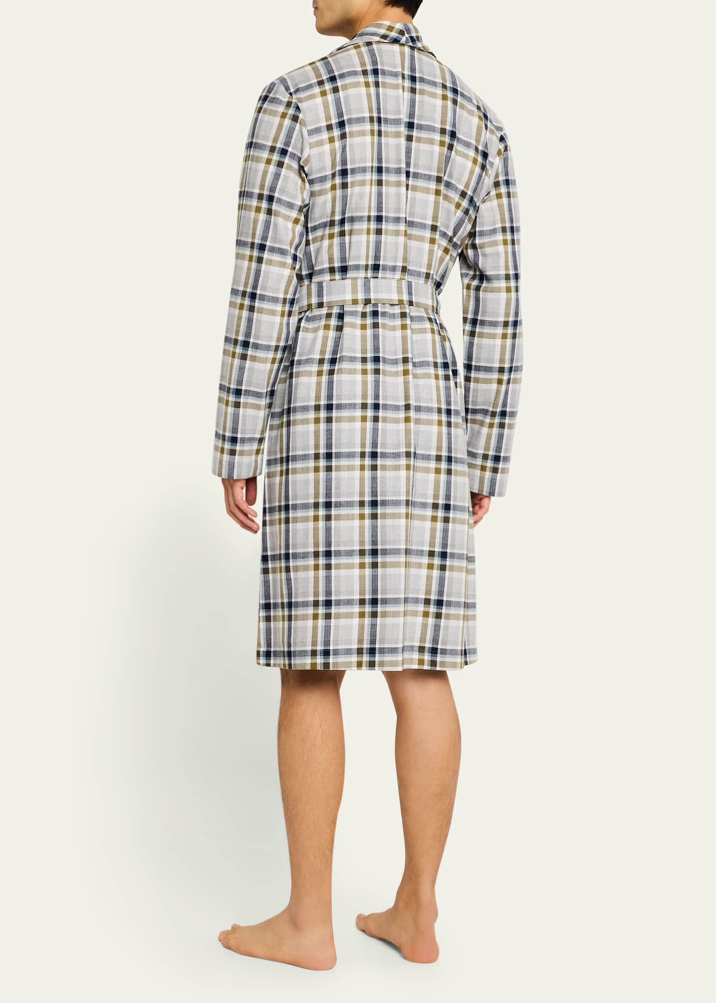 Hanro Men's Cozy Comfort Flannel Robe Image 3 of 4