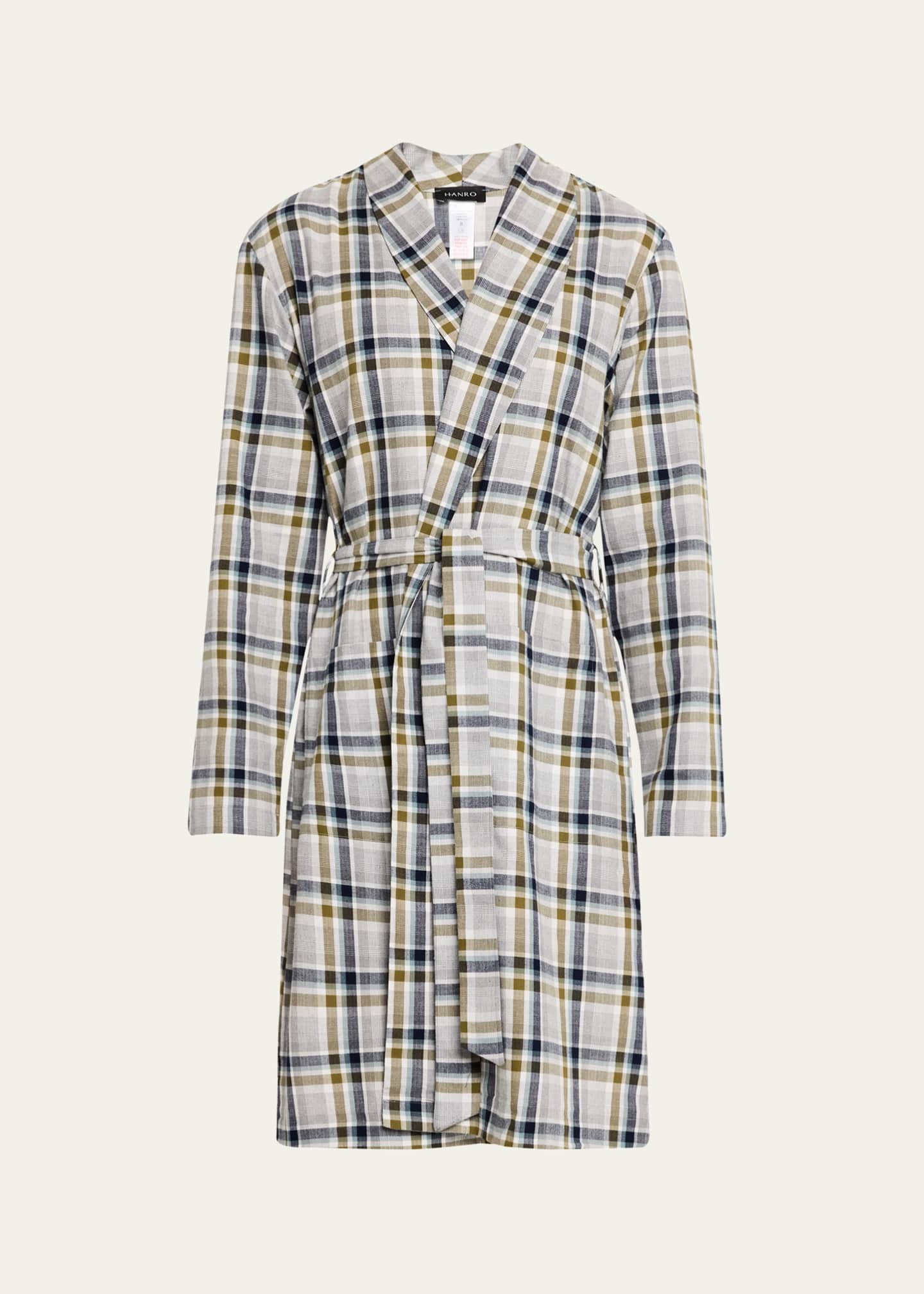 Hanro Men's Cozy Comfort Flannel Robe Image 1 of 4
