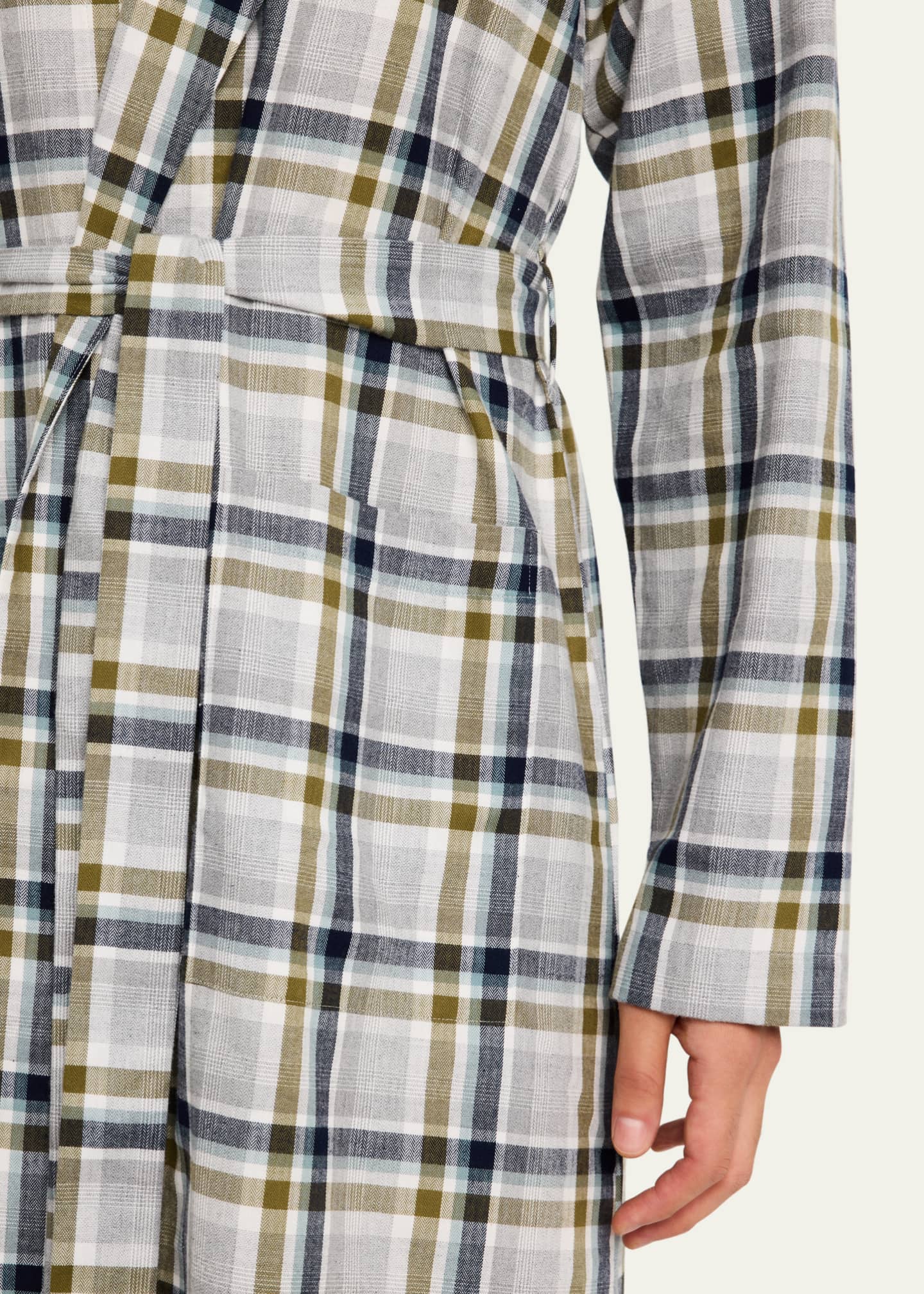 Hanro Men's Cozy Comfort Flannel Robe Image 4 of 4