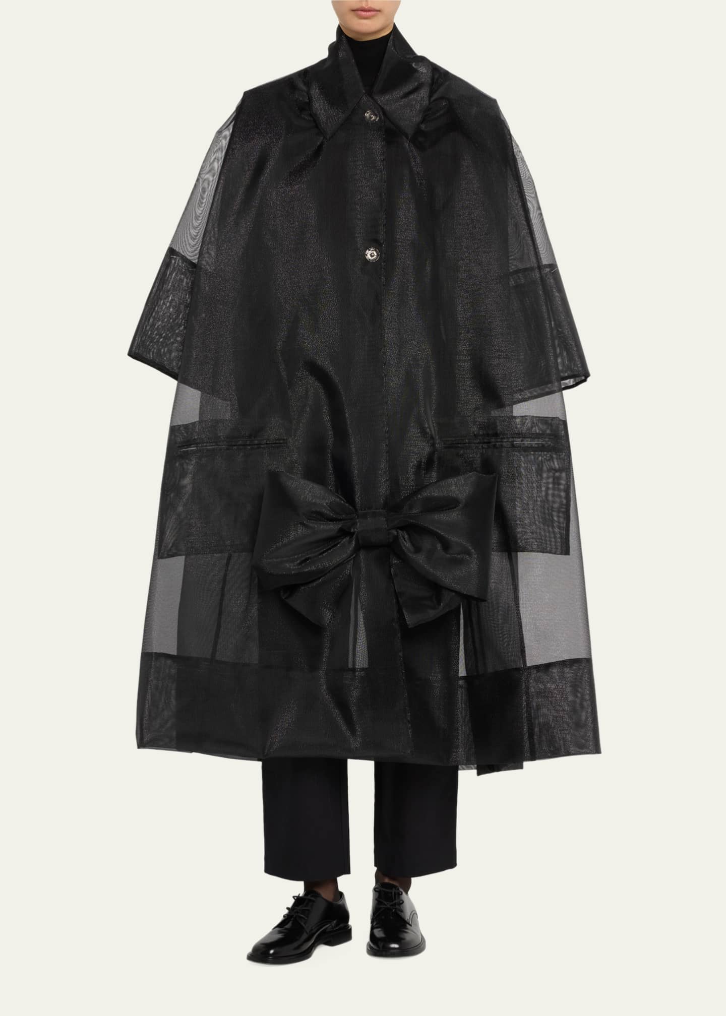 Golden Tulle Overcoat & Dress Ensemble