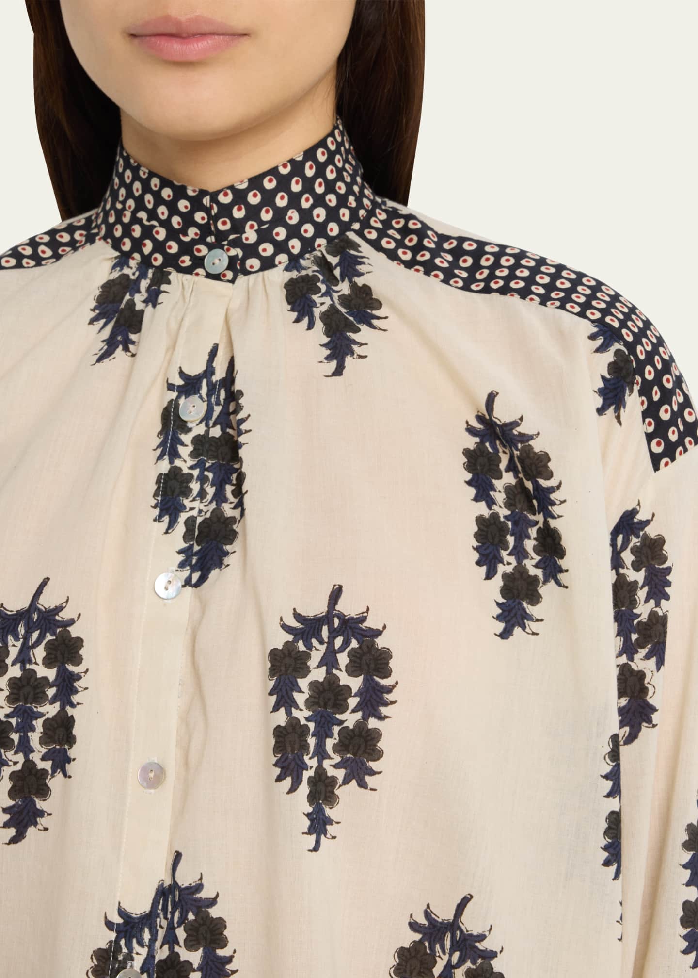 Alix of Bohemia Kiki Dahlia Printed Button-Front Shirt - Bergdorf Goodman