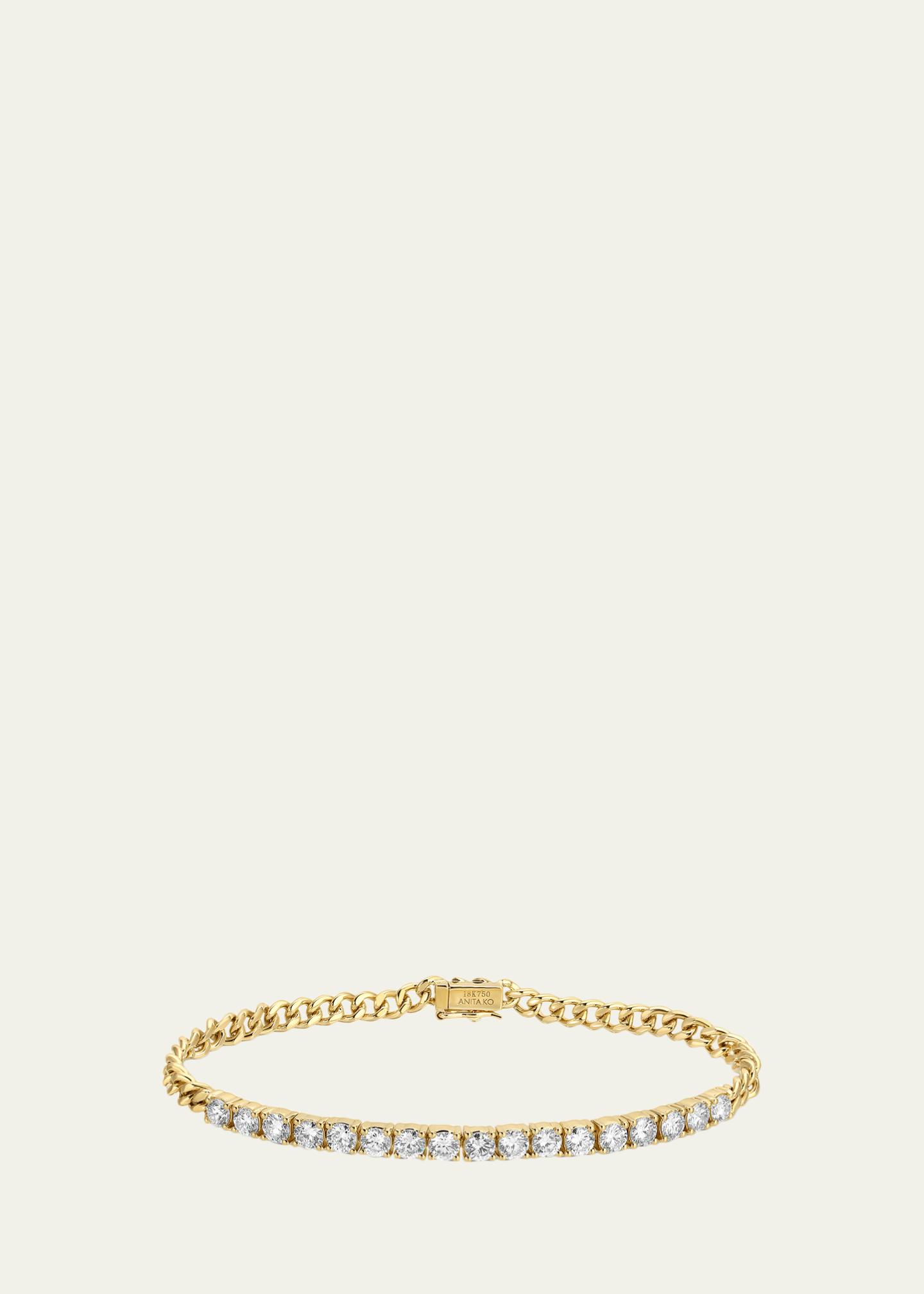 Anita Ko Yellow Gold and Diamond Bunny Bracelet US
