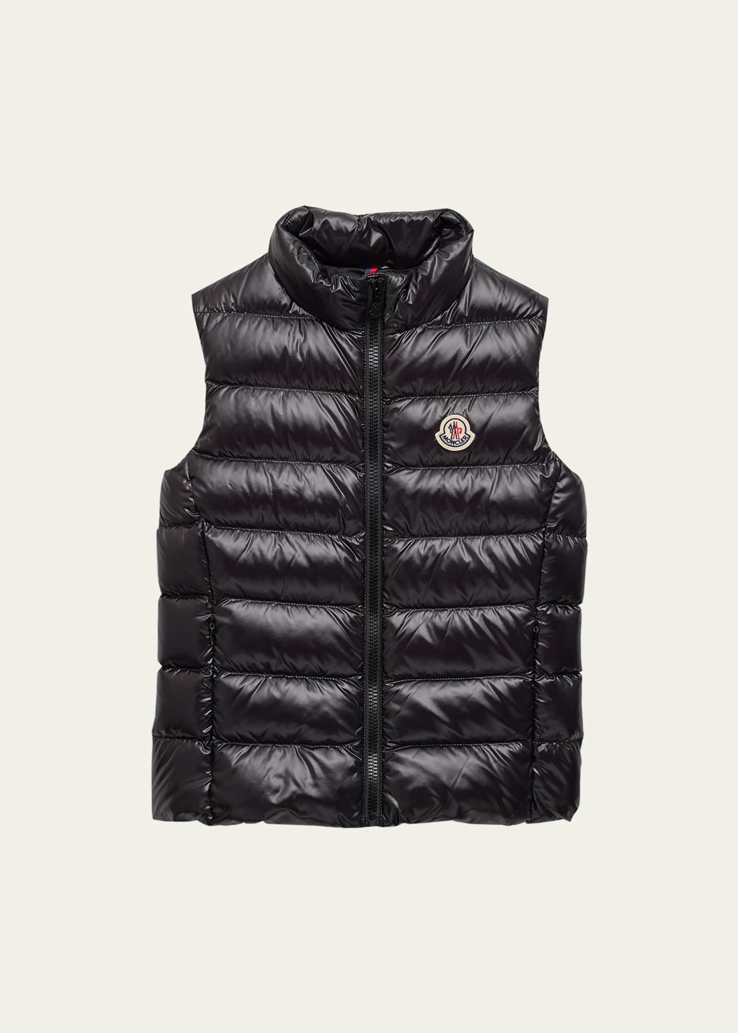 Moncler Kid's Ghany Quilted Puffer Down Vest, Size 4-6