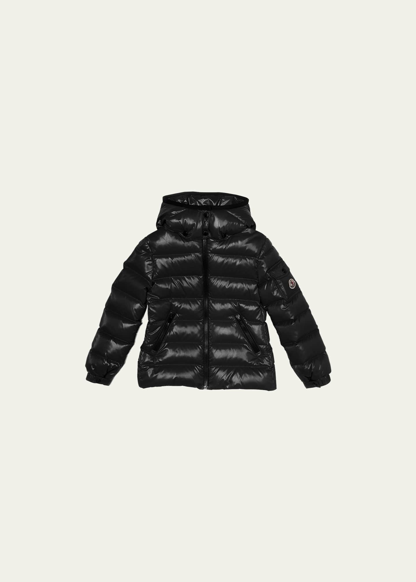 Moncler Kid's Bady Quilted Logo Jacket