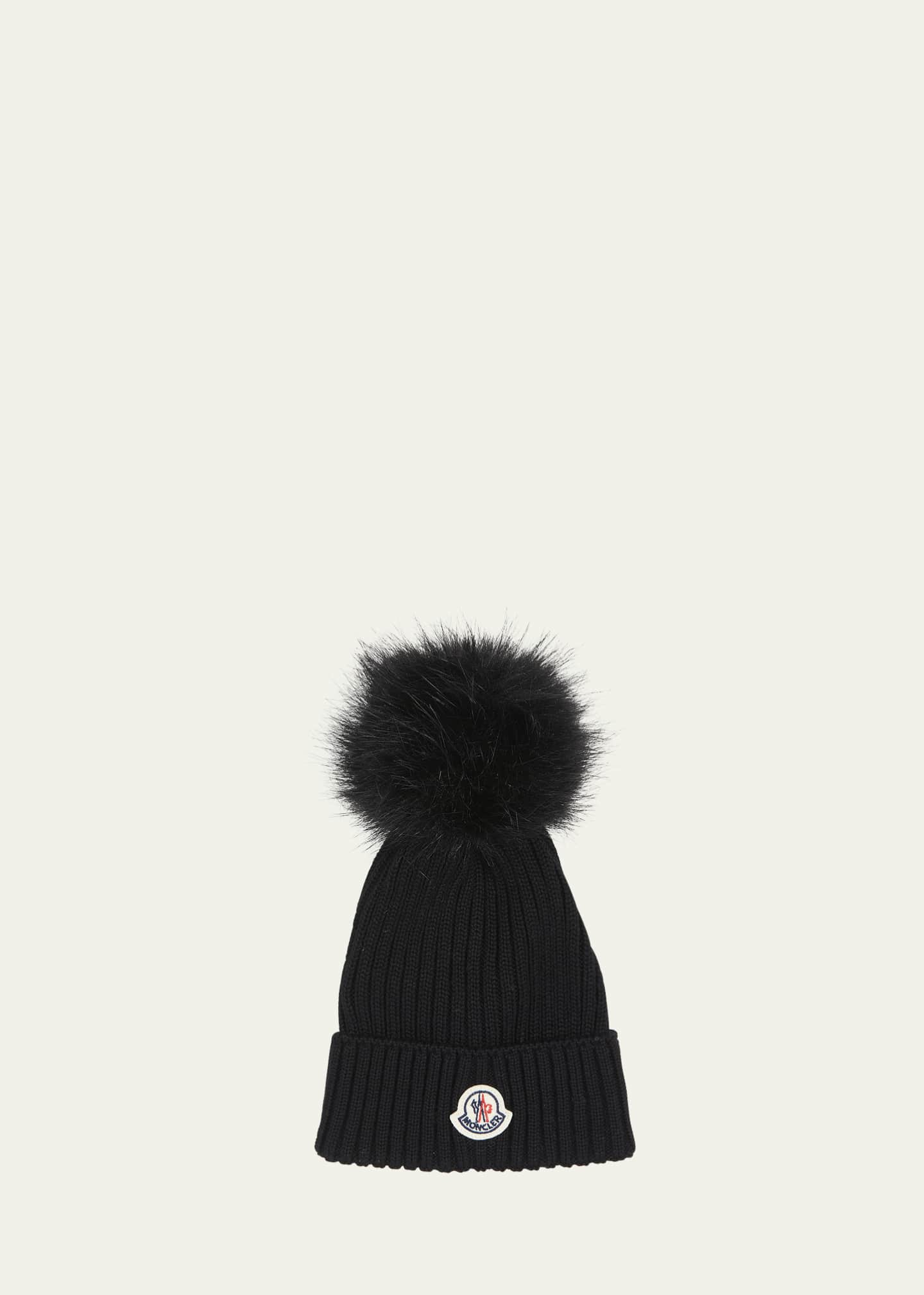 Moncler White Pom-Pom Beanie Moncler