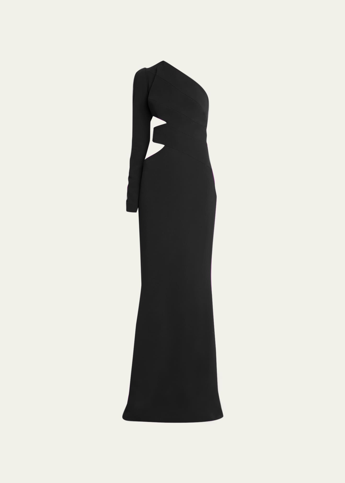 Elie Saab One-Shoulder Cutout Trumpet Dress - Bergdorf Goodman