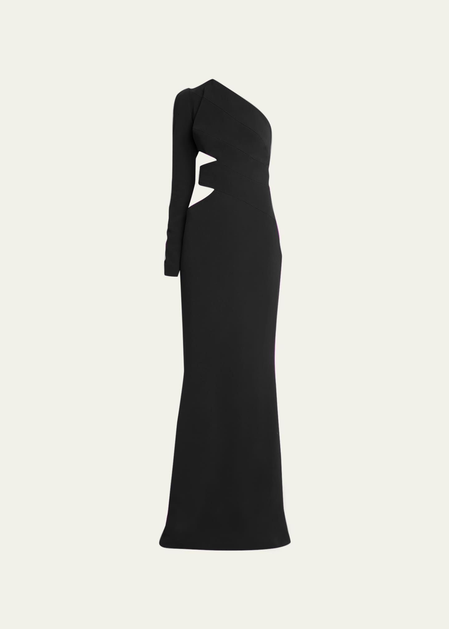 Elie Saab OneShoulder Cutout Trumpet Dress Bergdorf Goodman