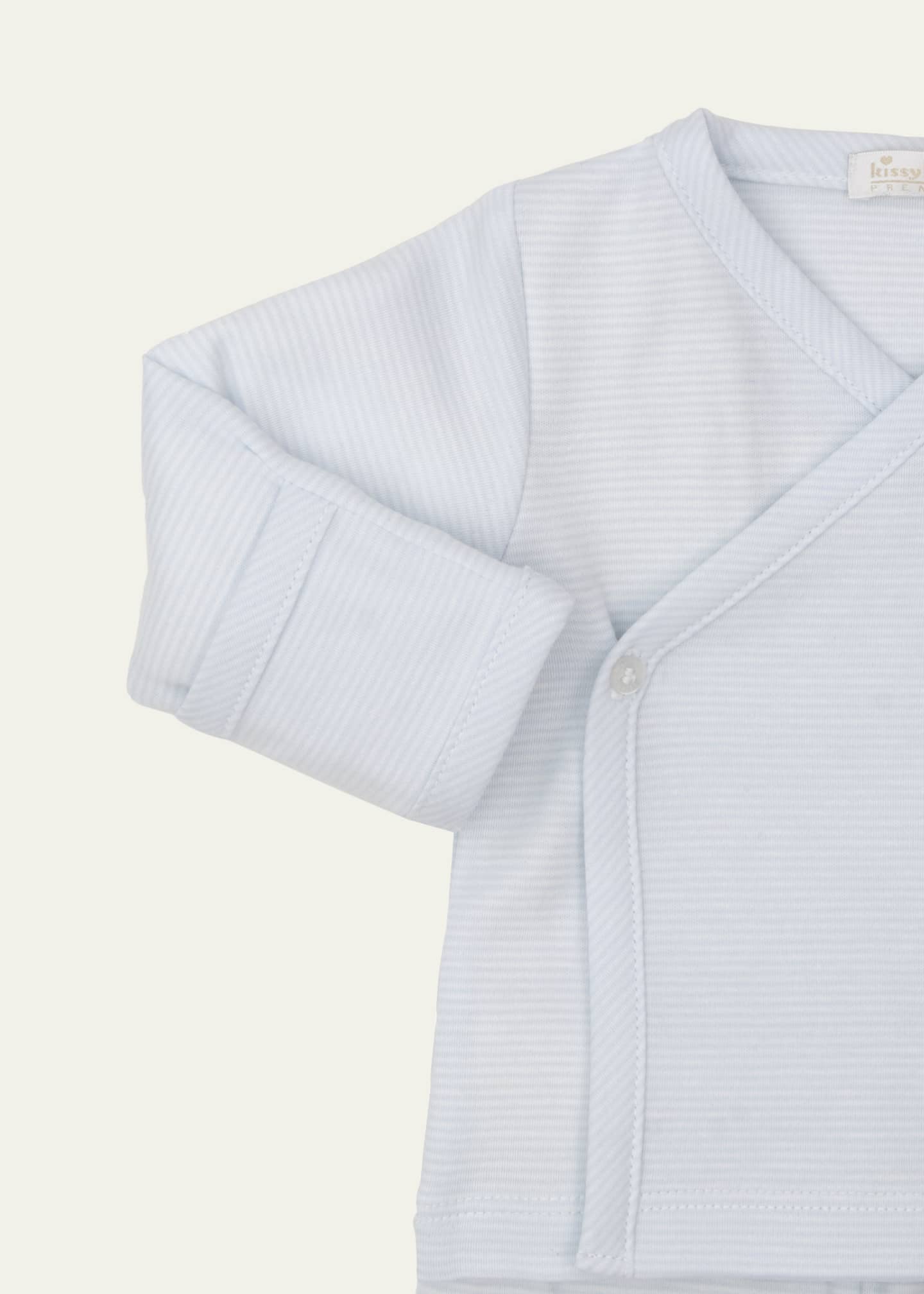 Kissy Kissy Kid's Striped Kimono Top & Footed Pants Set, Size Newborn