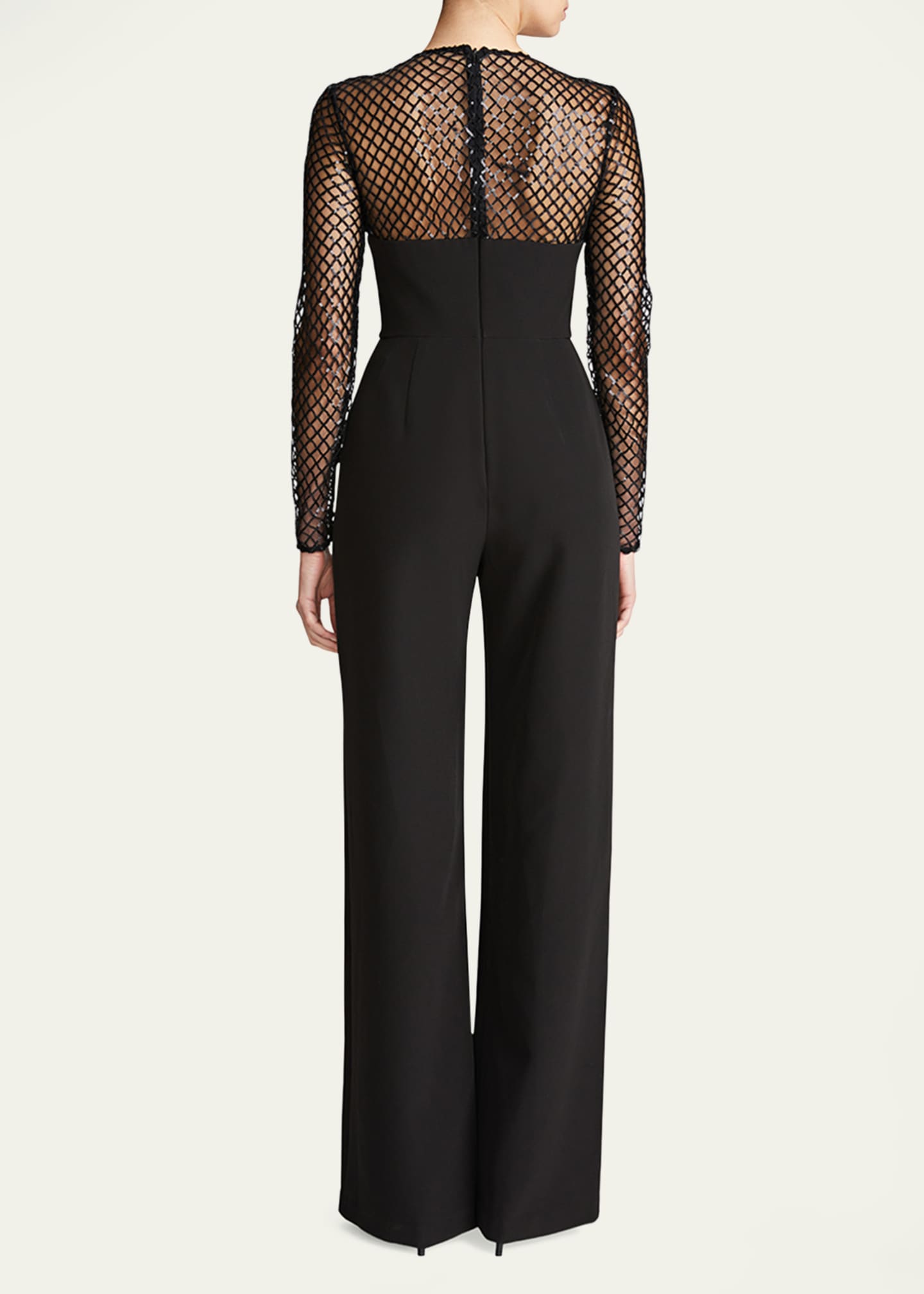 Halston Jac StraightLeg Sequin Net Jumpsuit Bergdorf Goodman