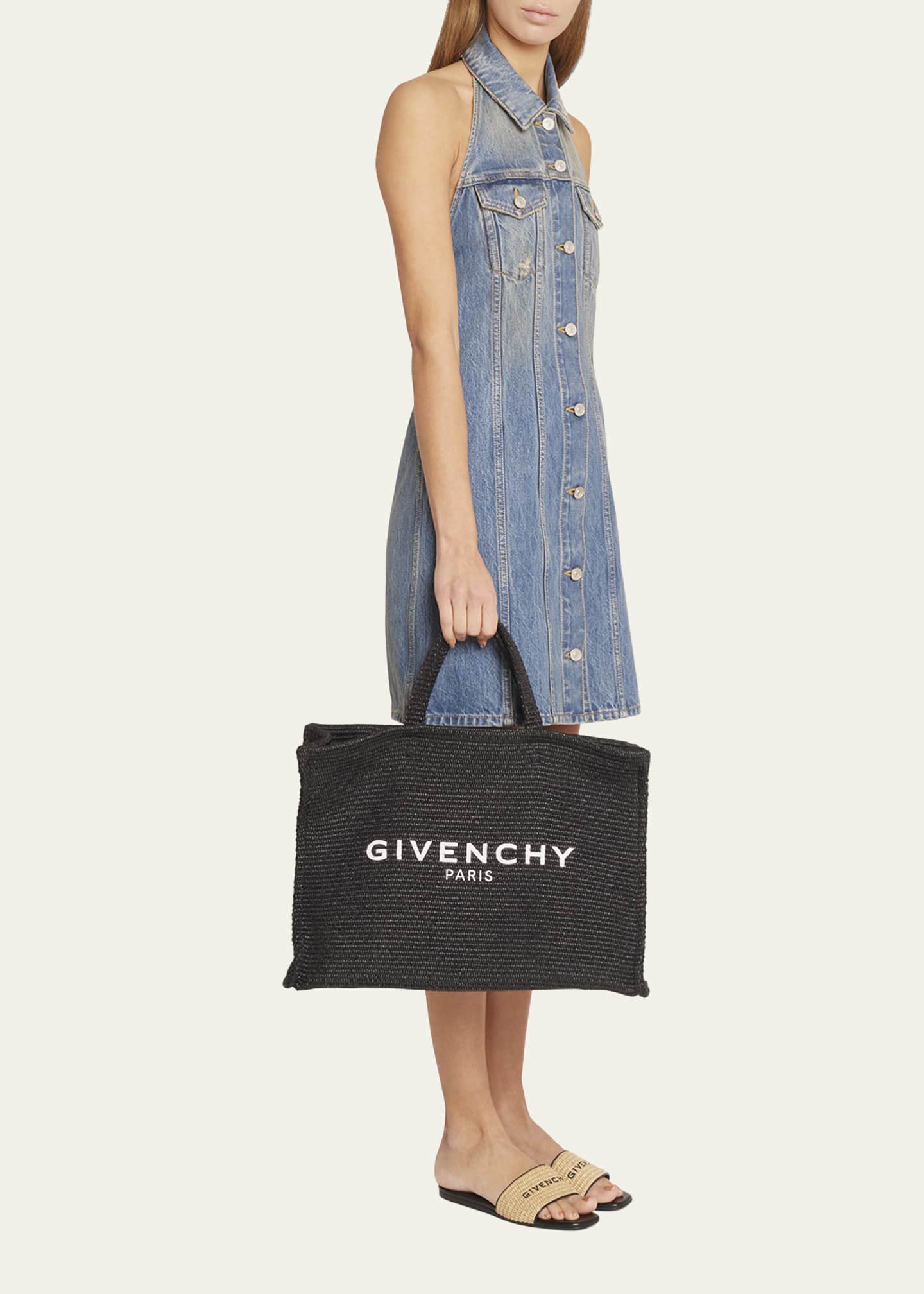 Shop Givenchy Large G Tote Shopping Bag In Raffia