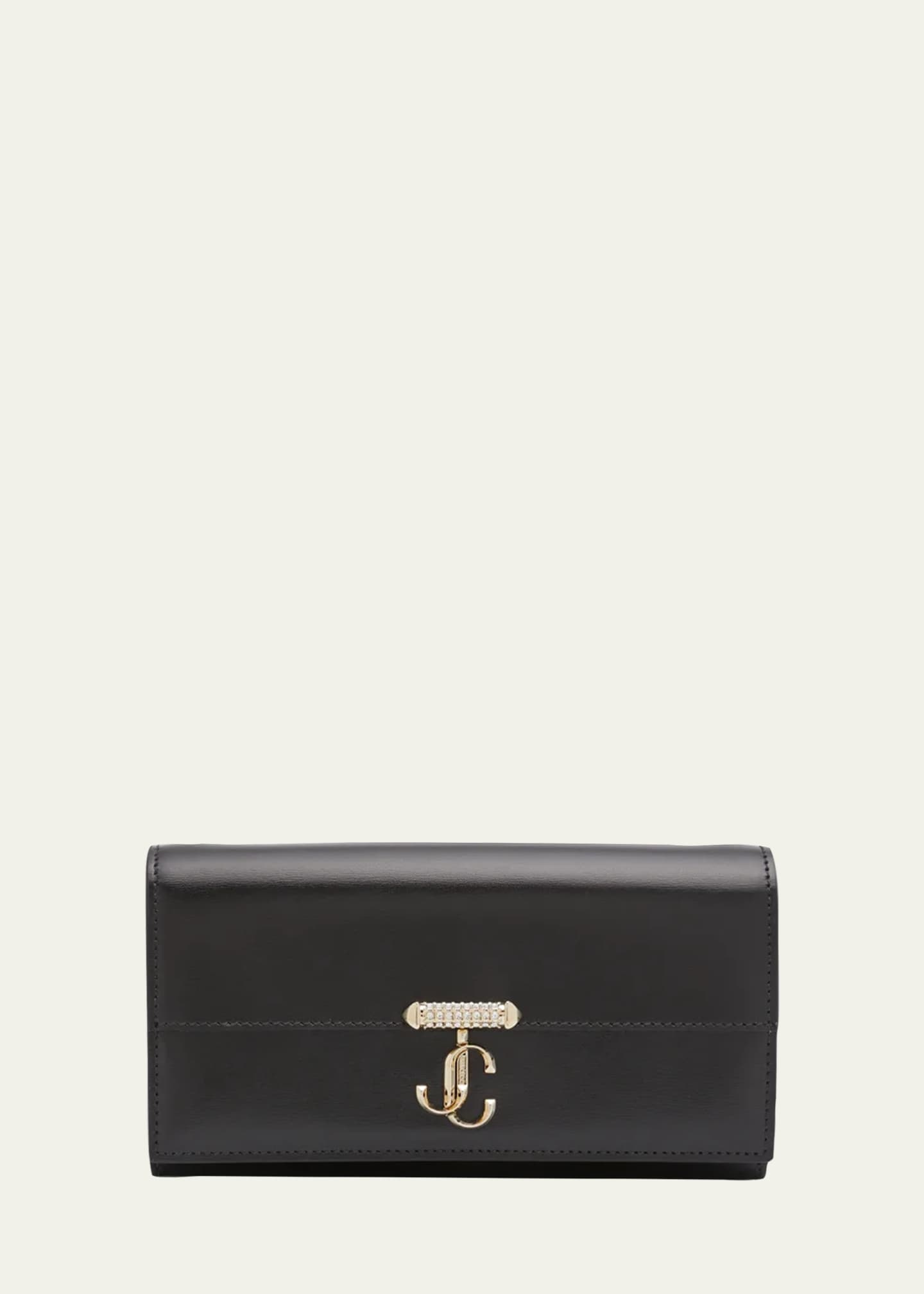 Jimmy Choo Varenne Leather Wallet with Embellished Strap Image 1 of 5