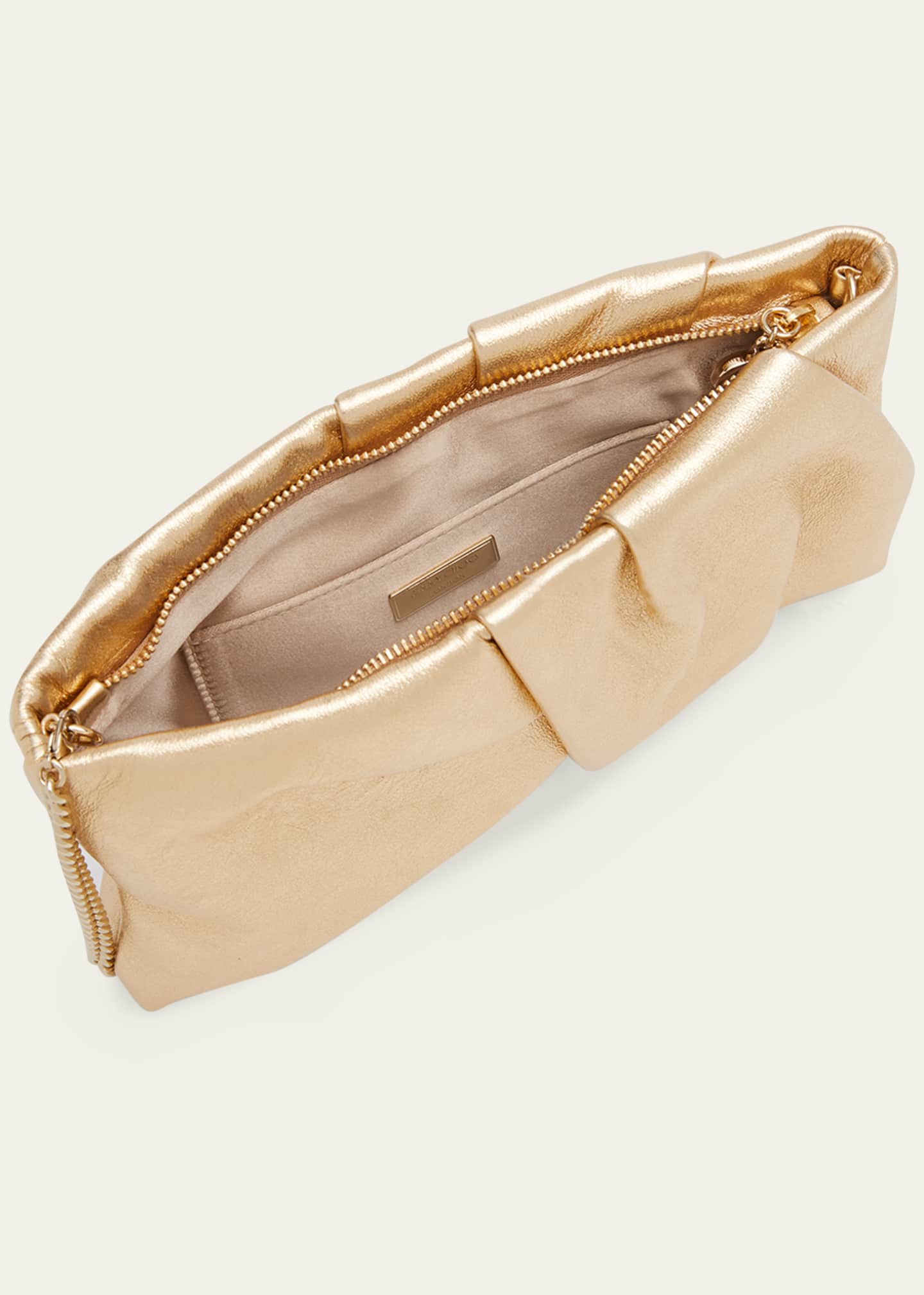 Ruched clutch bag top