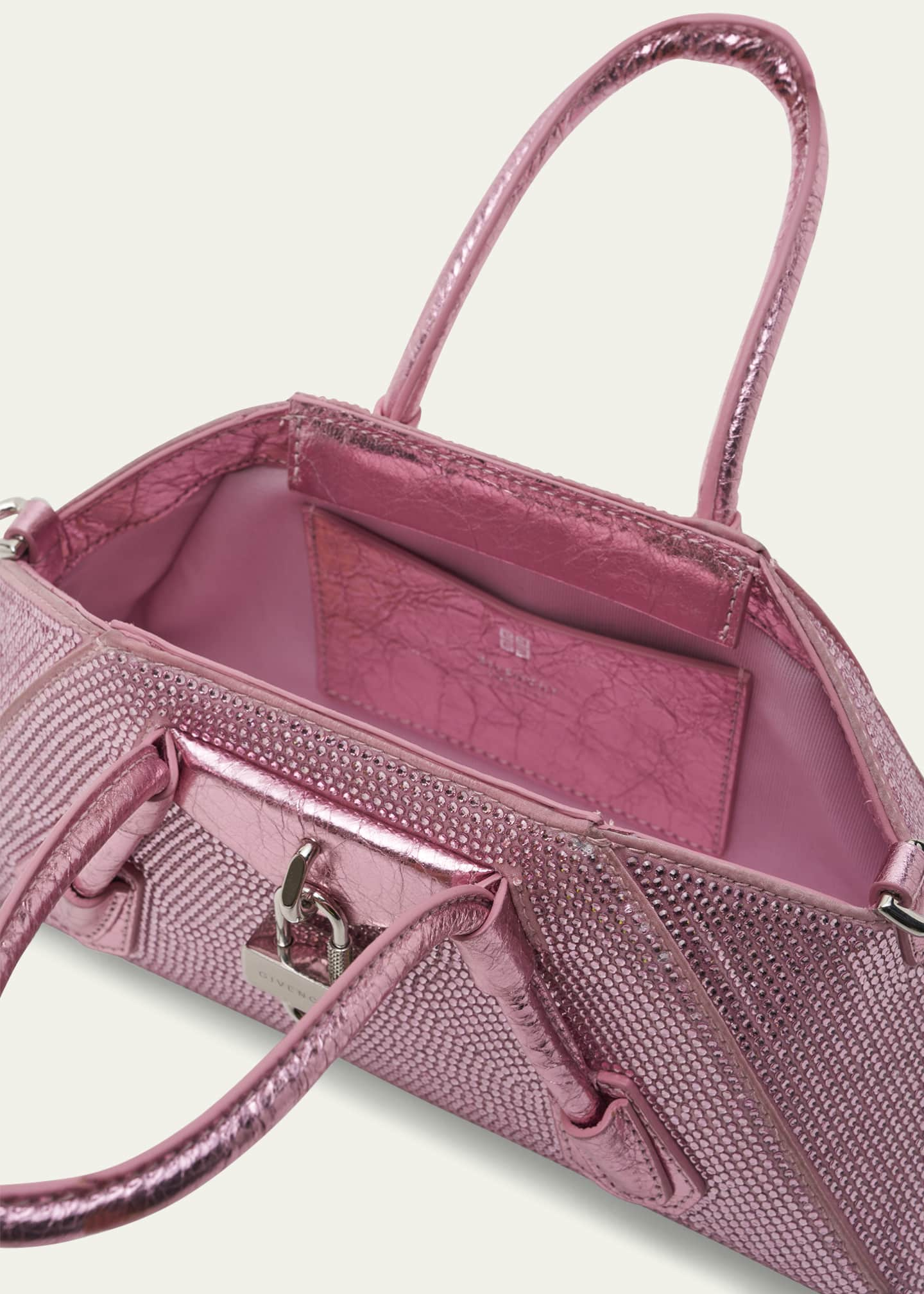 Antigona Toy Mini Leather Shoulder Bag in Purple - Givenchy