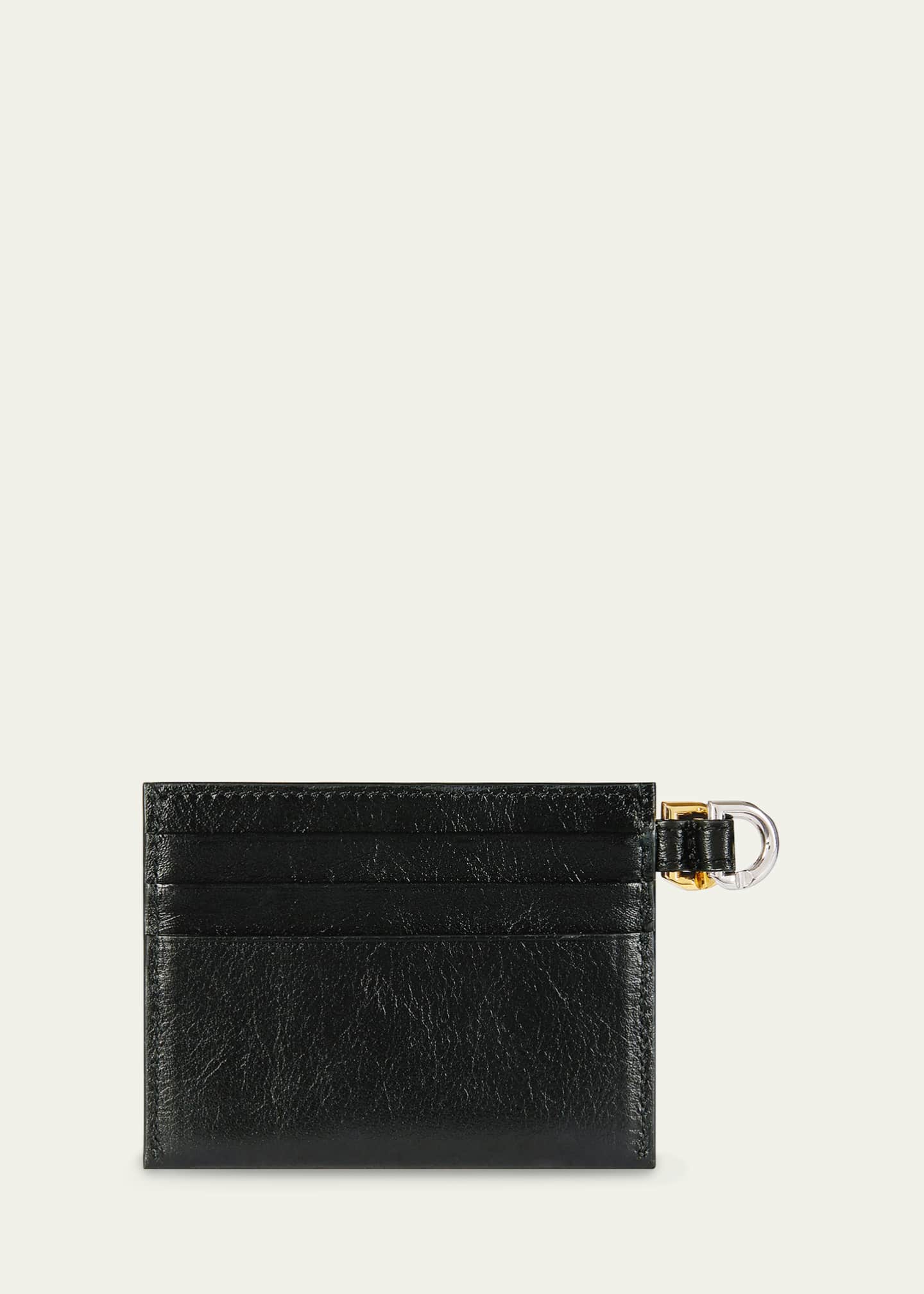 Givenchy Voyou Cardholder in Tumbled Leather Image 2 of 3