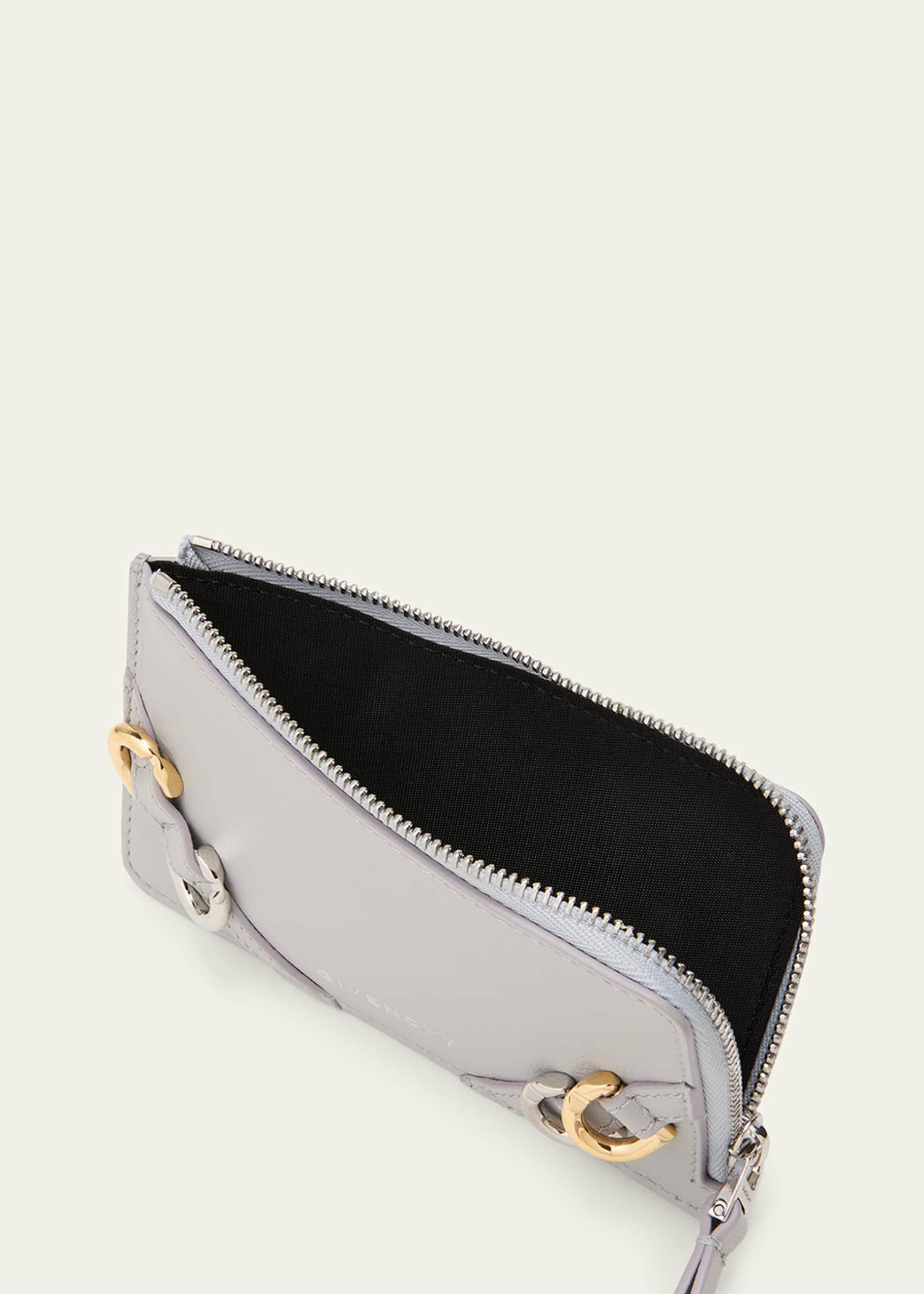 【GIVENCHY】 Voyou Zipped Card Holder Voyou zipped card holder in leather in - vermillon | Givenchy US