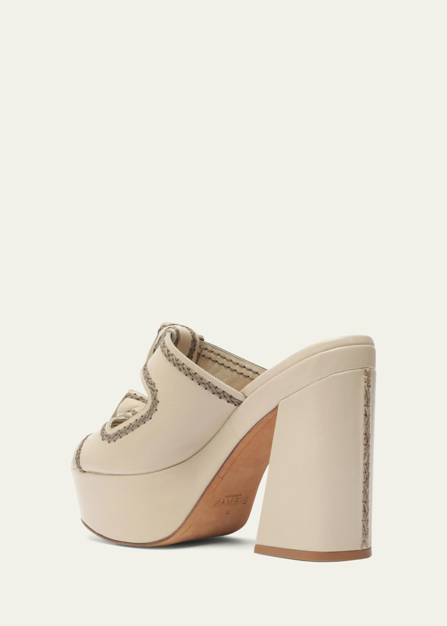 Alexandre Birman Clarita Dual-Bow Platform Slide Sandals Image 2 of 3