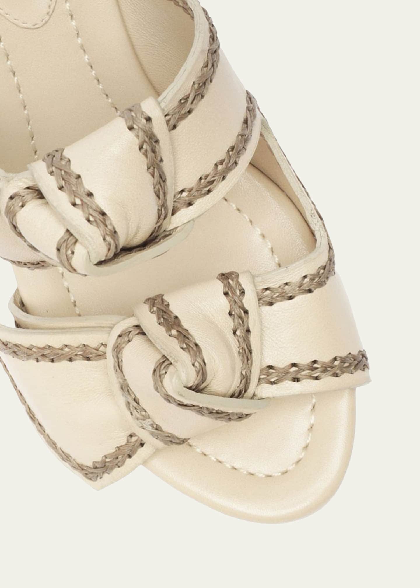 Alexandre Birman Clarita Dual-Bow Platform Slide Sandals Image 3 of 3