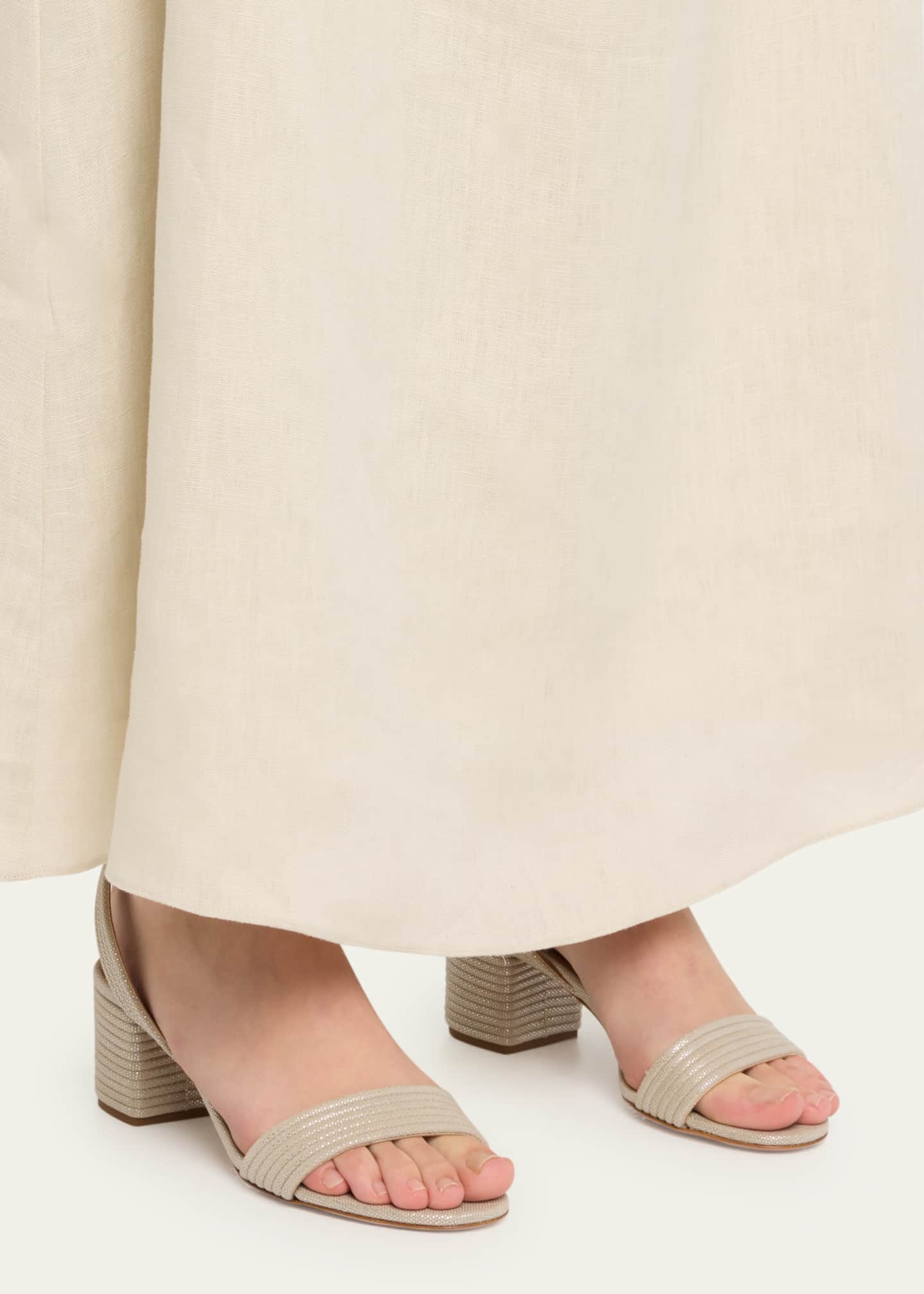 Aquazzura Sundance Raffia Ankle Strap Sandals Bergdorf Goodman
