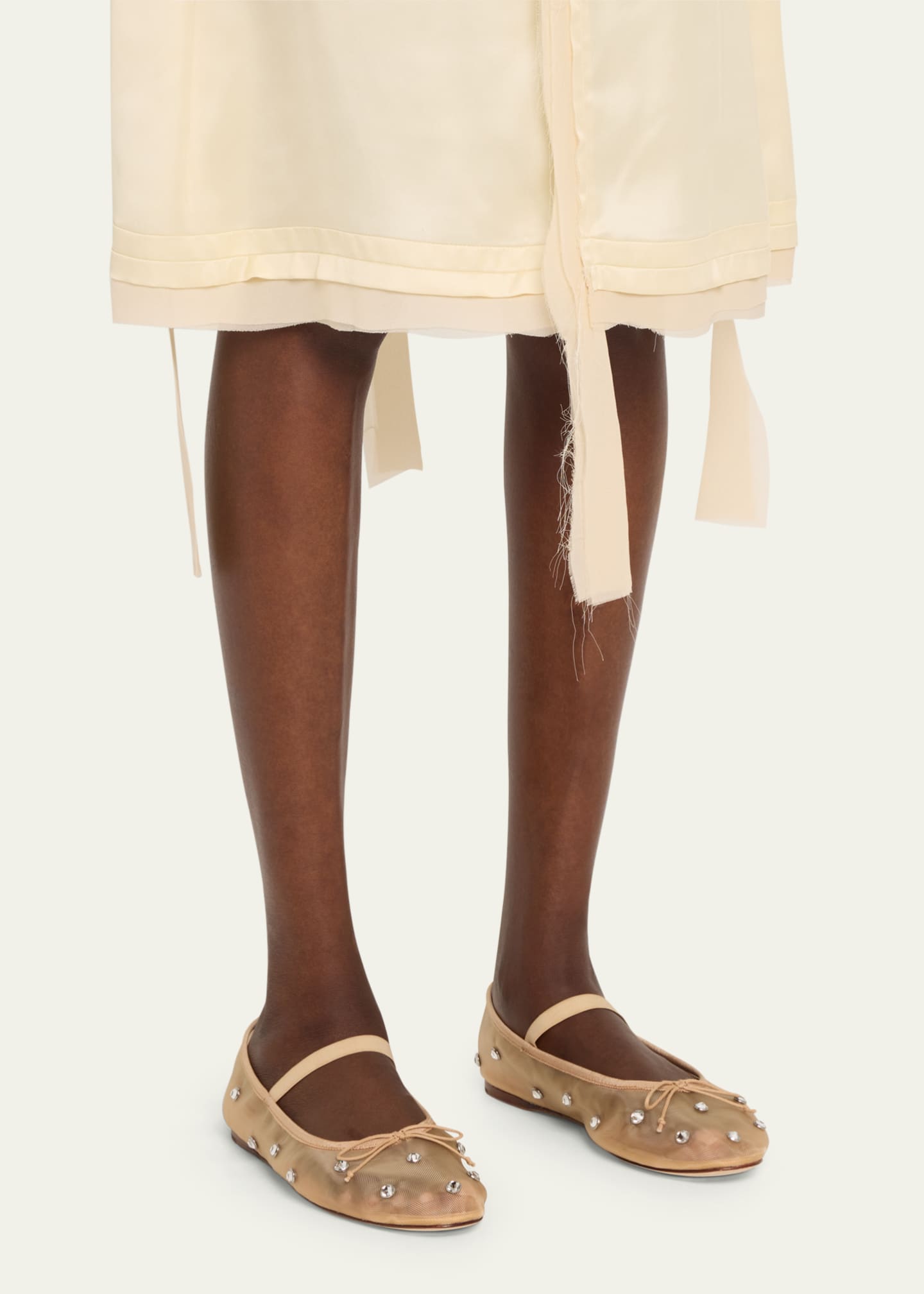 Loeffler Randall Leonie Crystal Mesh Ballerina Flats Bergdorf