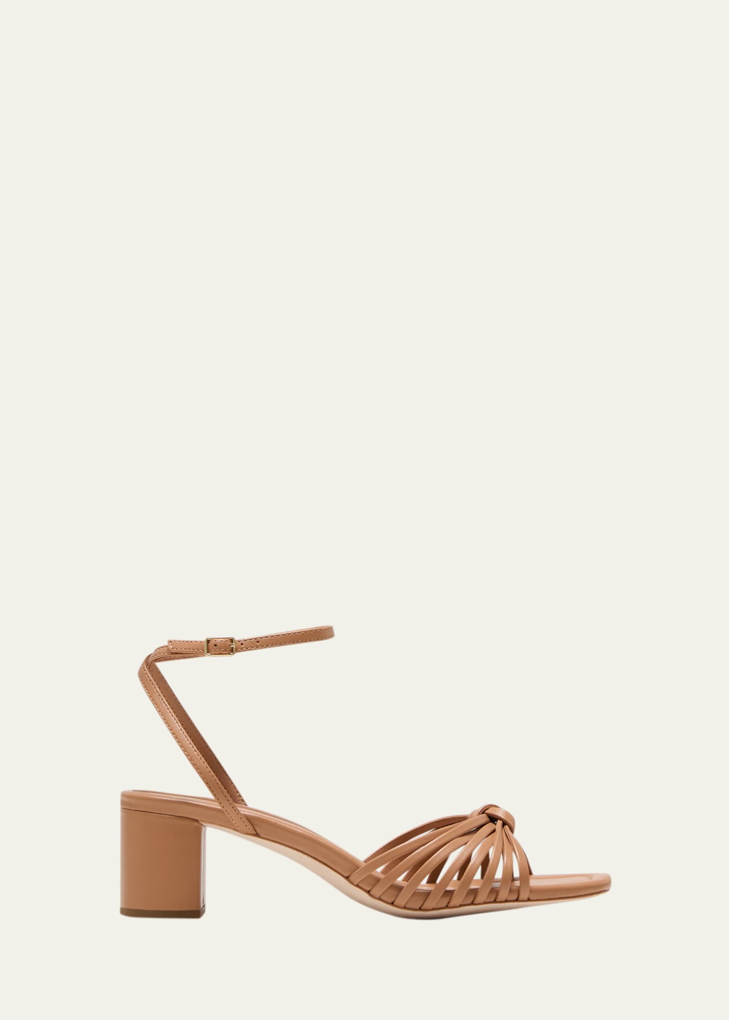 Loeffler Randall Olivia Leather Knot Block Heel Sandals Image 1 of 5