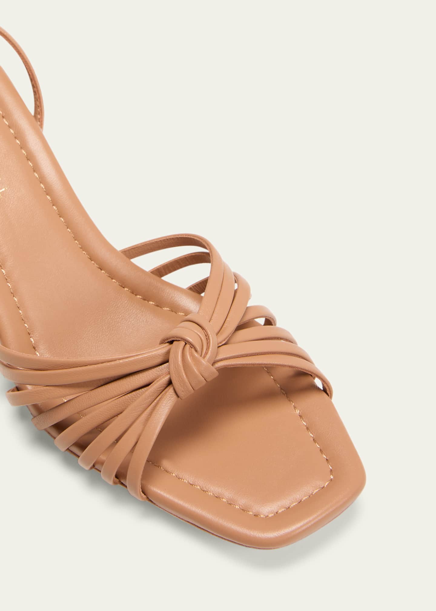 Loeffler Randall Olivia Leather Knot Block Heel Sandals Image 5 of 5