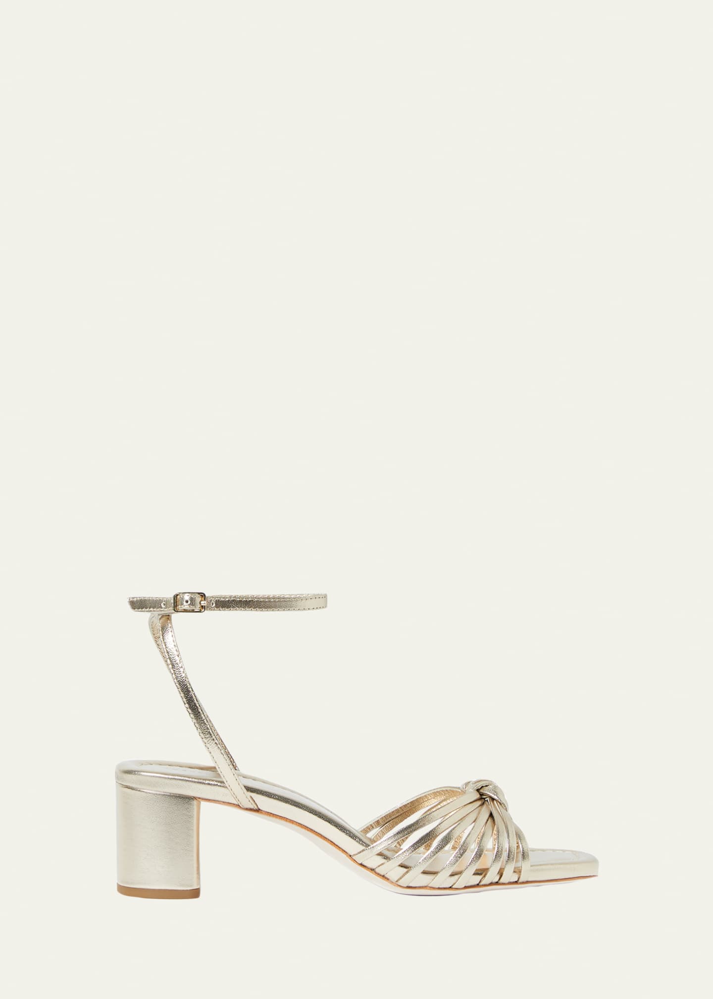 Olivia Leather Knot Block Heel Sandals