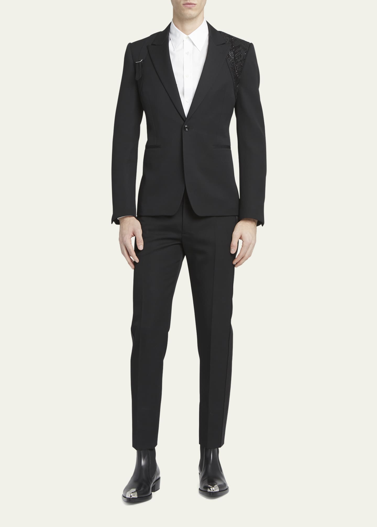 Crystal shop tuxedo jacket